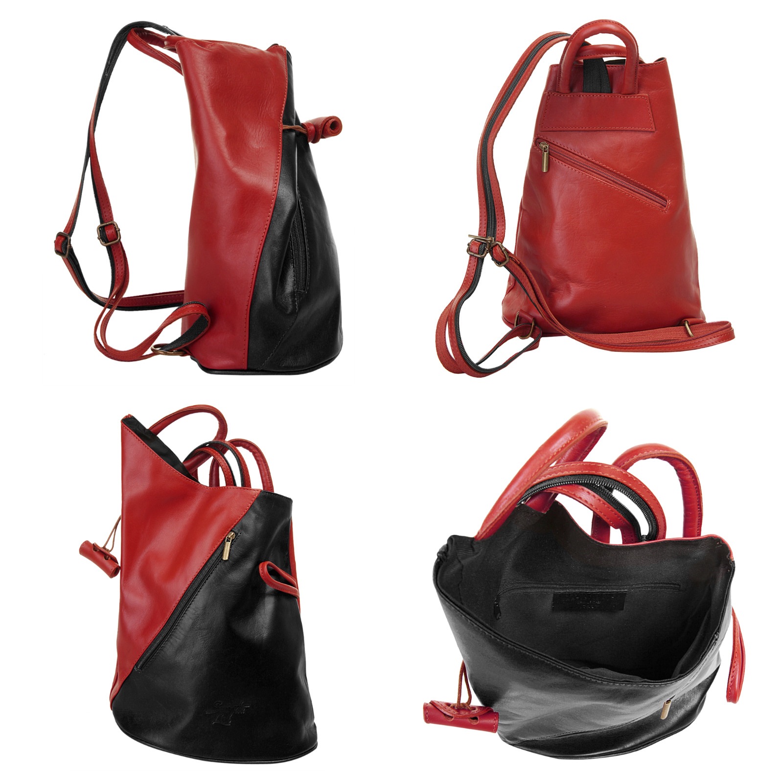 Samantha Look Cityrucksack, echt Leder, Made in Italy