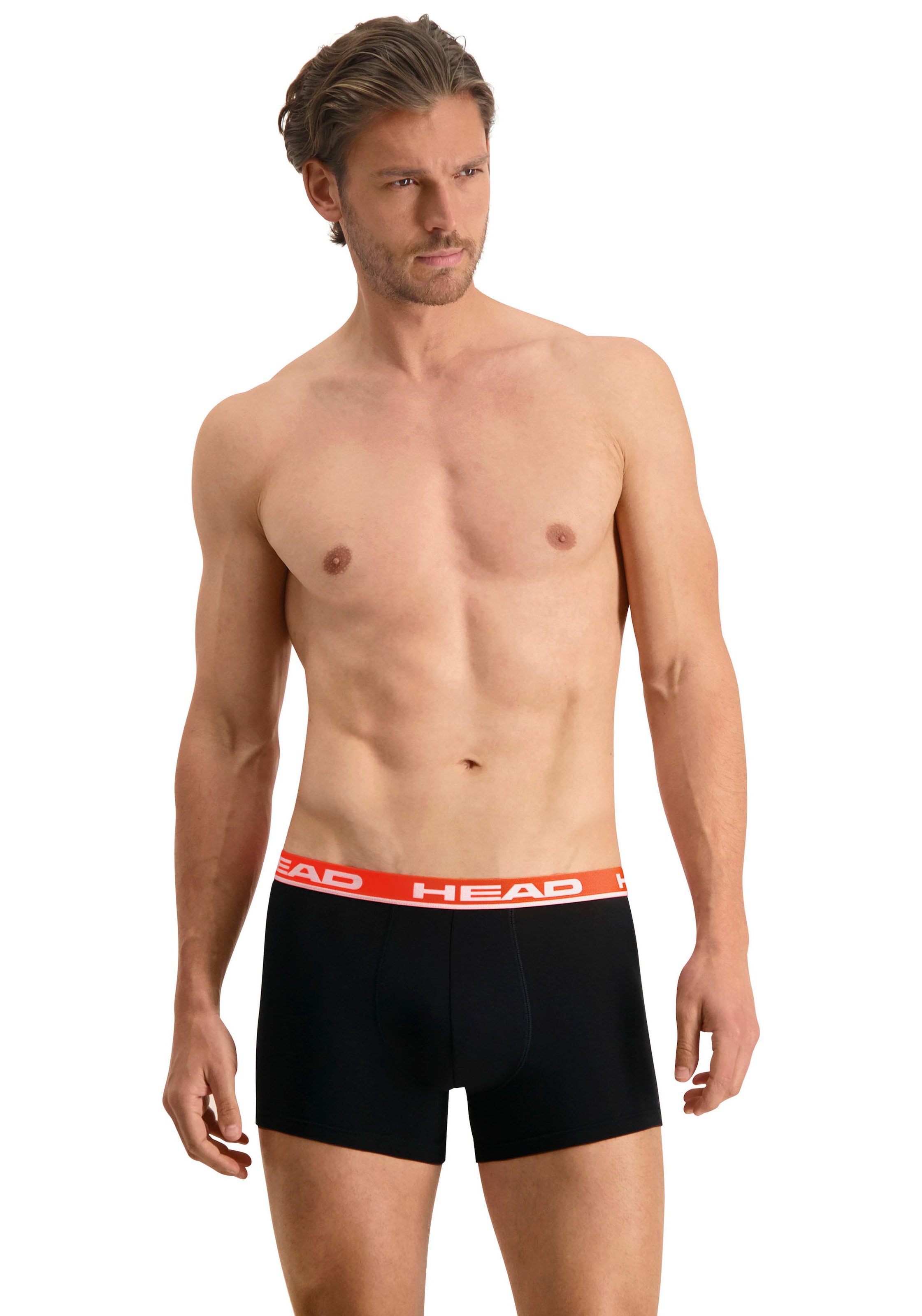 Head Boxershorts »HEAD BASIC BOXER 2P«, (2er Pack), mit elastischem Logobund