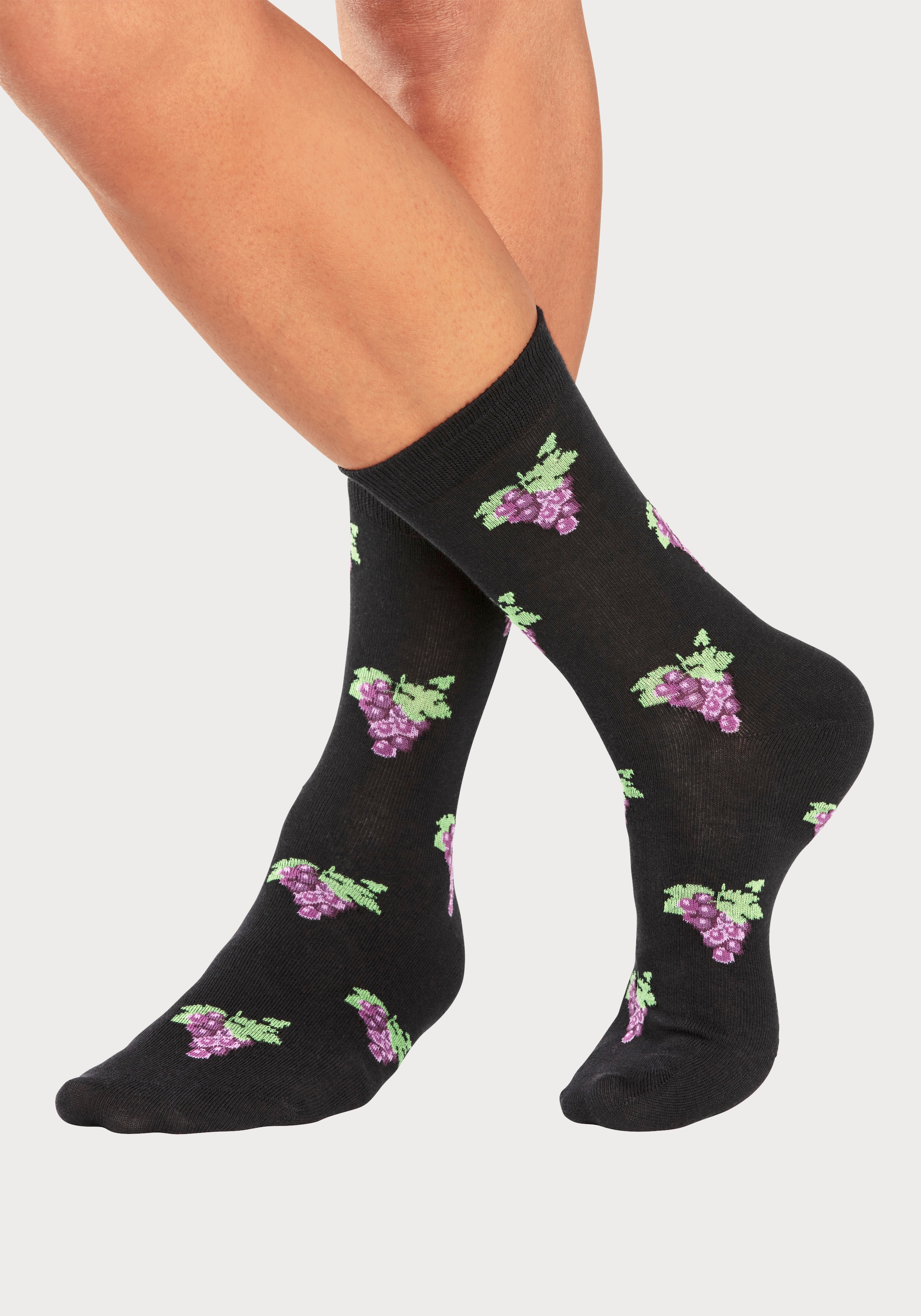 John Devin Socken, (Packung, 2 Paar), mit bunten, eingestrickten Motiven