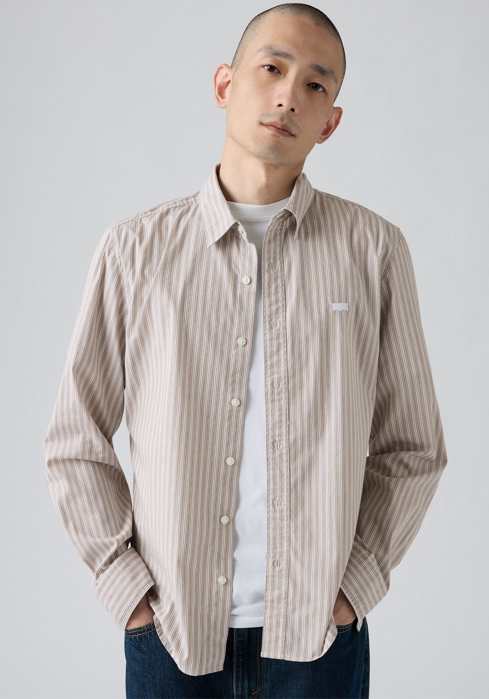 Levi's® Jeanshemd »BATTERY HM SHIRT SLIM«, mit Logobadge