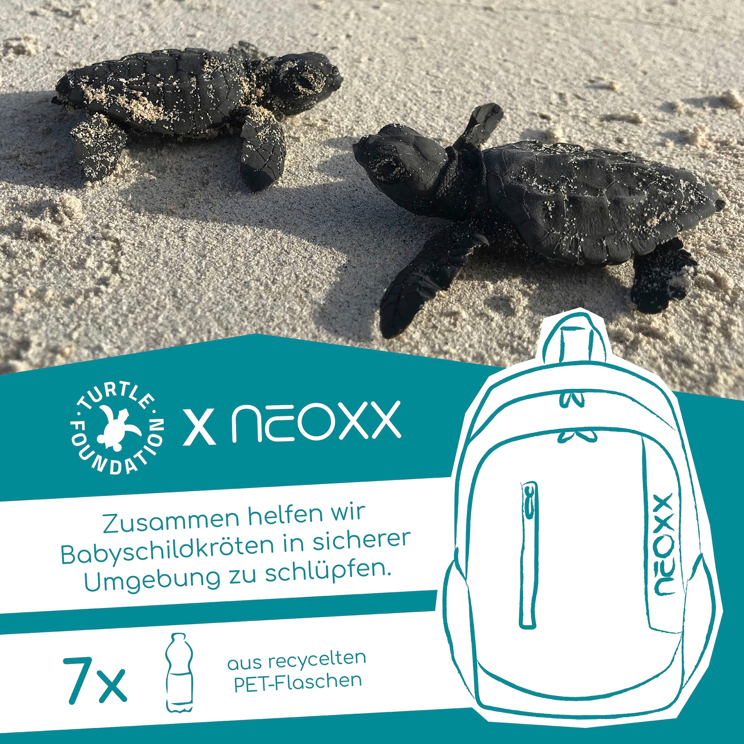 neoxx Schulrucksack »Flow, Pixel in my mind«, teilweise aus recyceltem Material