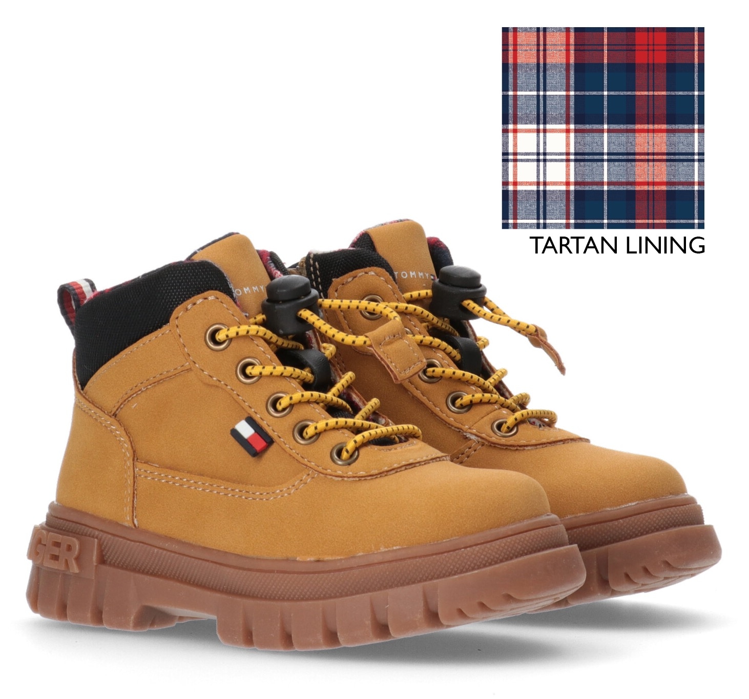 Tommy Hilfiger Winterboots »LACE-UP BOOTIE OCHRE/BLACK«, mit Schnellverschluss