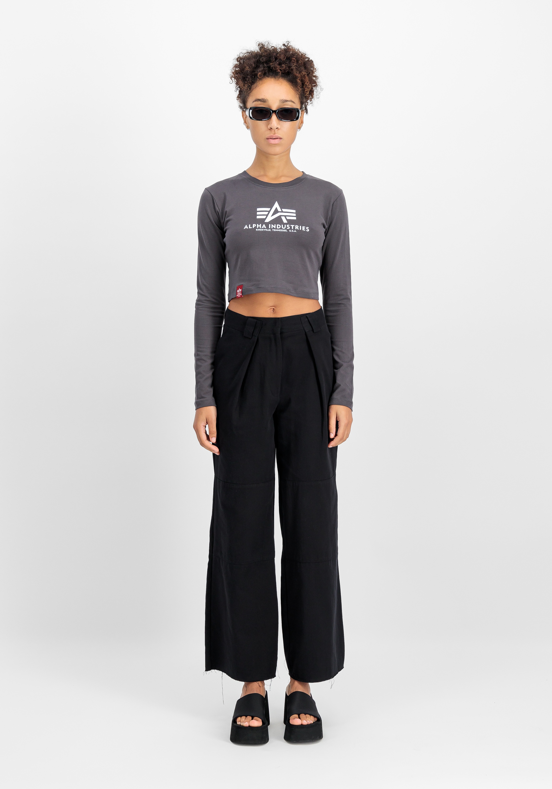 Alpha Industries Sweater »Alpha Industries Women - Longsleeves Basic Cropped Longsleeve W«