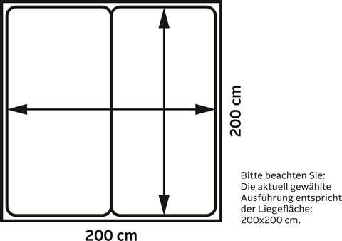 WIEMANN Bett »Shanghai, mit geschmackvollem Polsterkopfteil, Made in Germany«, in verschiedenen Breiten, Füsse chromfarben
