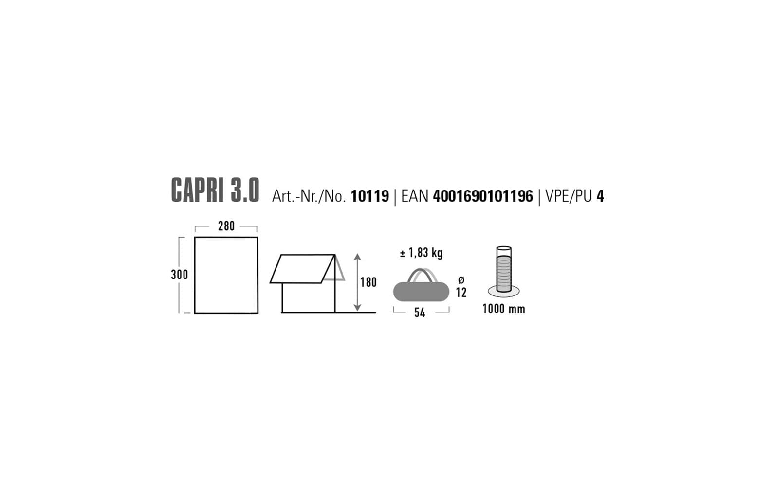 High Peak Sonnensegel »Capri 3.0«