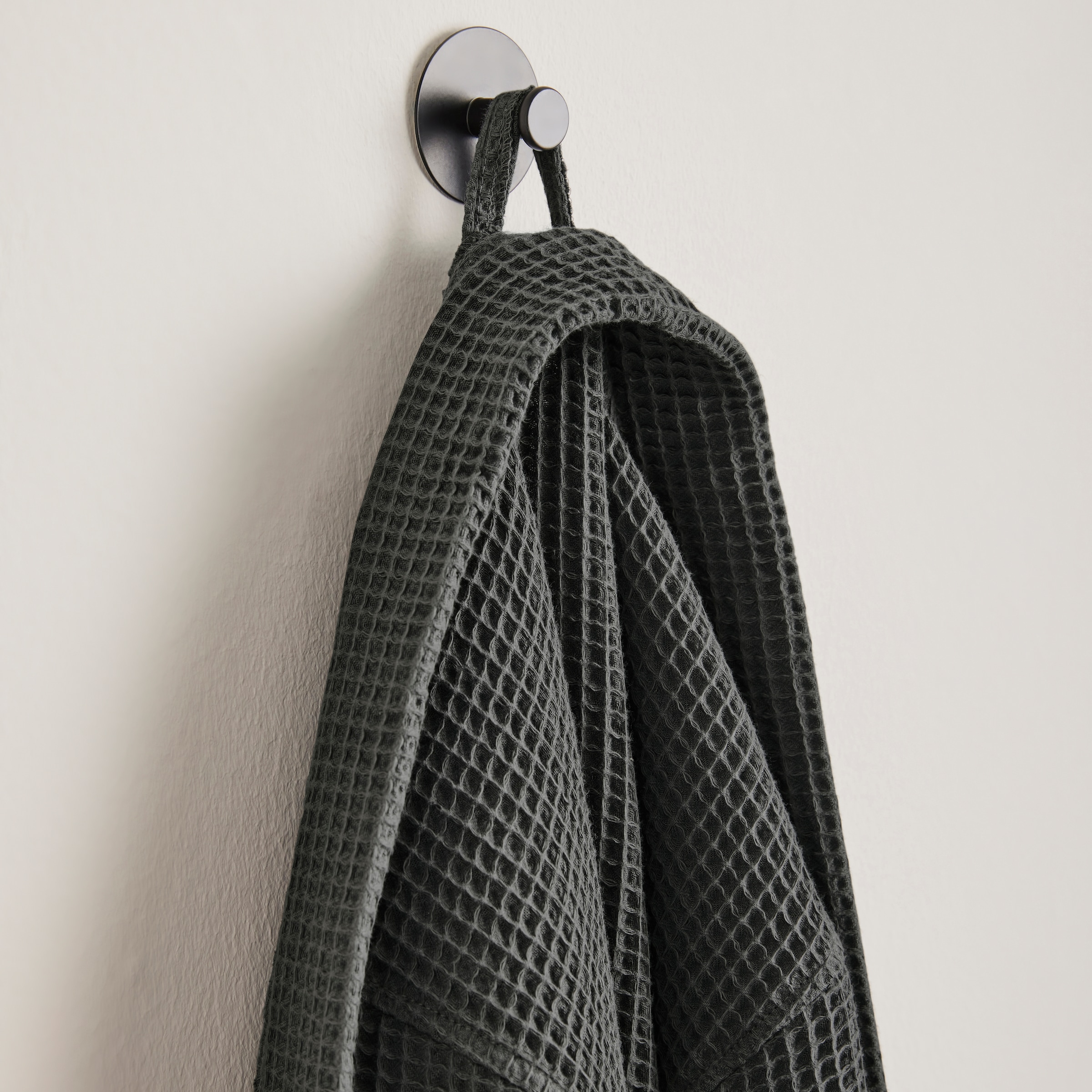 my home Unisex-Bademantel »Inga, Waffelpiqué, ideal für Sauna & Spa, Hotelbademantel«, (1 St.), kleines Packmass, Taschen, Damen & Herren, S-3XL, Morgenmantel