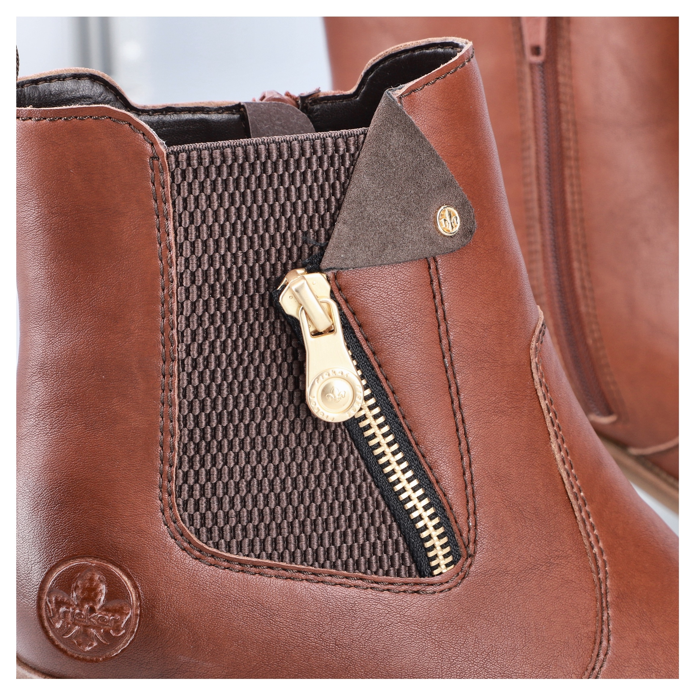 Rieker Winterstiefelette, Stiefelette, Boots, Blockabsatz, mit Innenreissverschluss