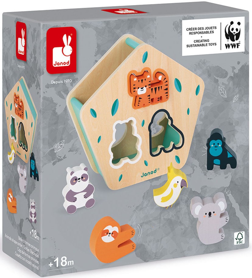 Janod Lernspielzeug »WWF® Sortier- & Steckspiel - Tiere«, FSC®- schützt Wald - weltweit