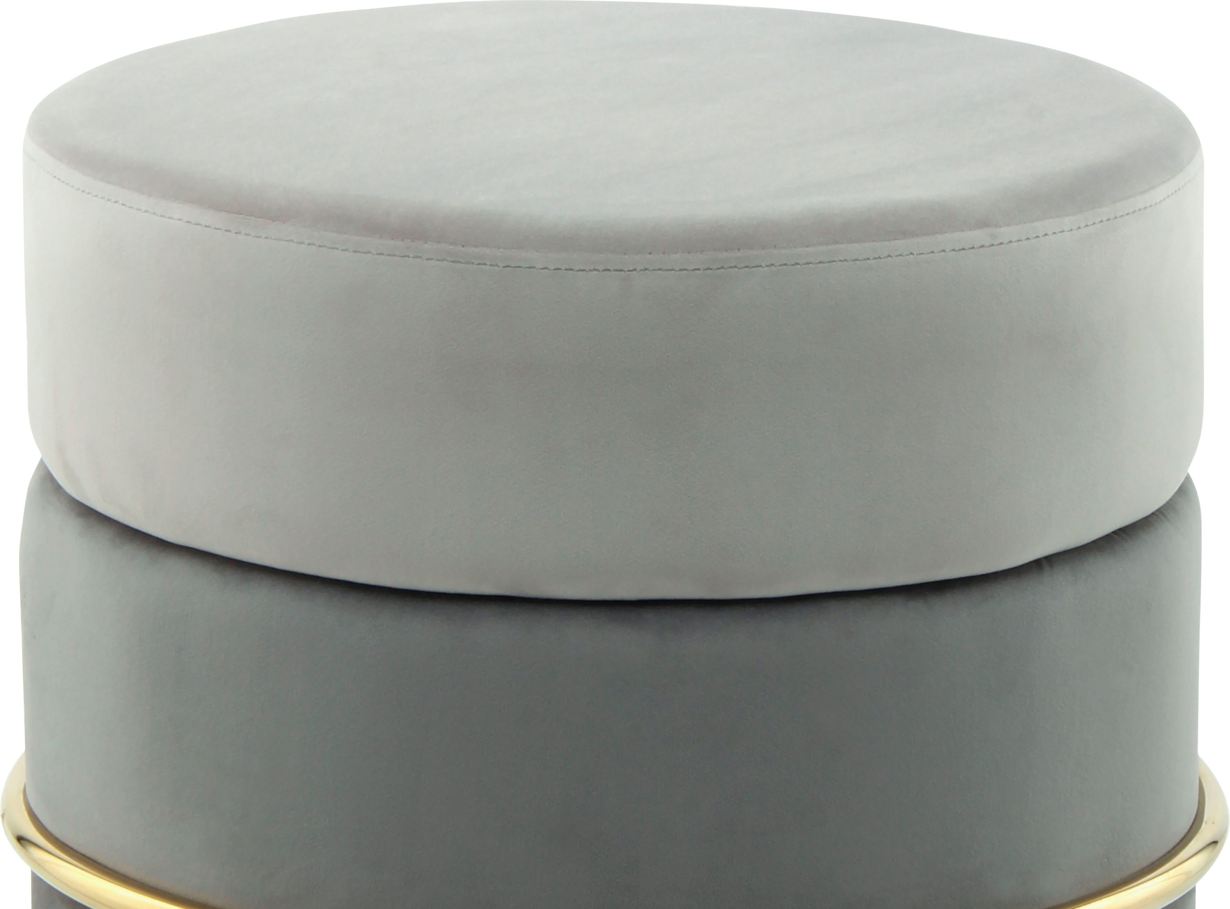 Kayoom Sitzhocker »Hocker Matilda 125, Komfortable runde Form, Gemütlicher Design-Hocker«, (1 St.), samtweich, elegant, gepolstert, grosse Sitzfläche