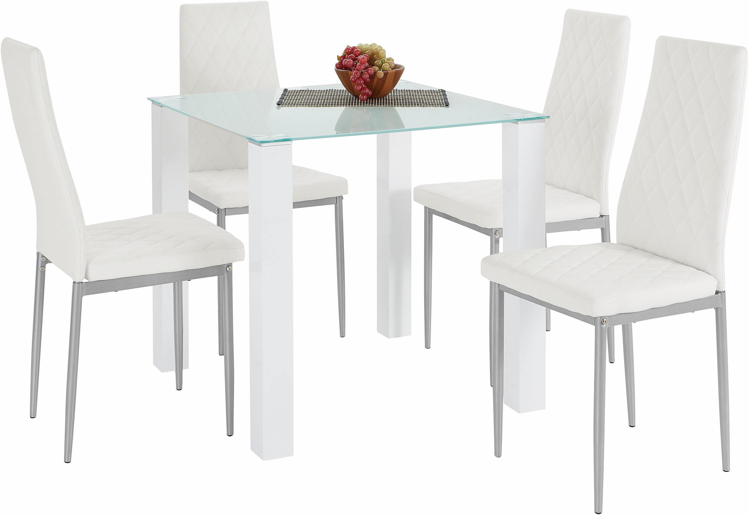 INOSIGN Essgruppe, (Set, 5 tlg.), mit Glastisch, Breite 80 cm online  bestellen | Jelmoli-Versand