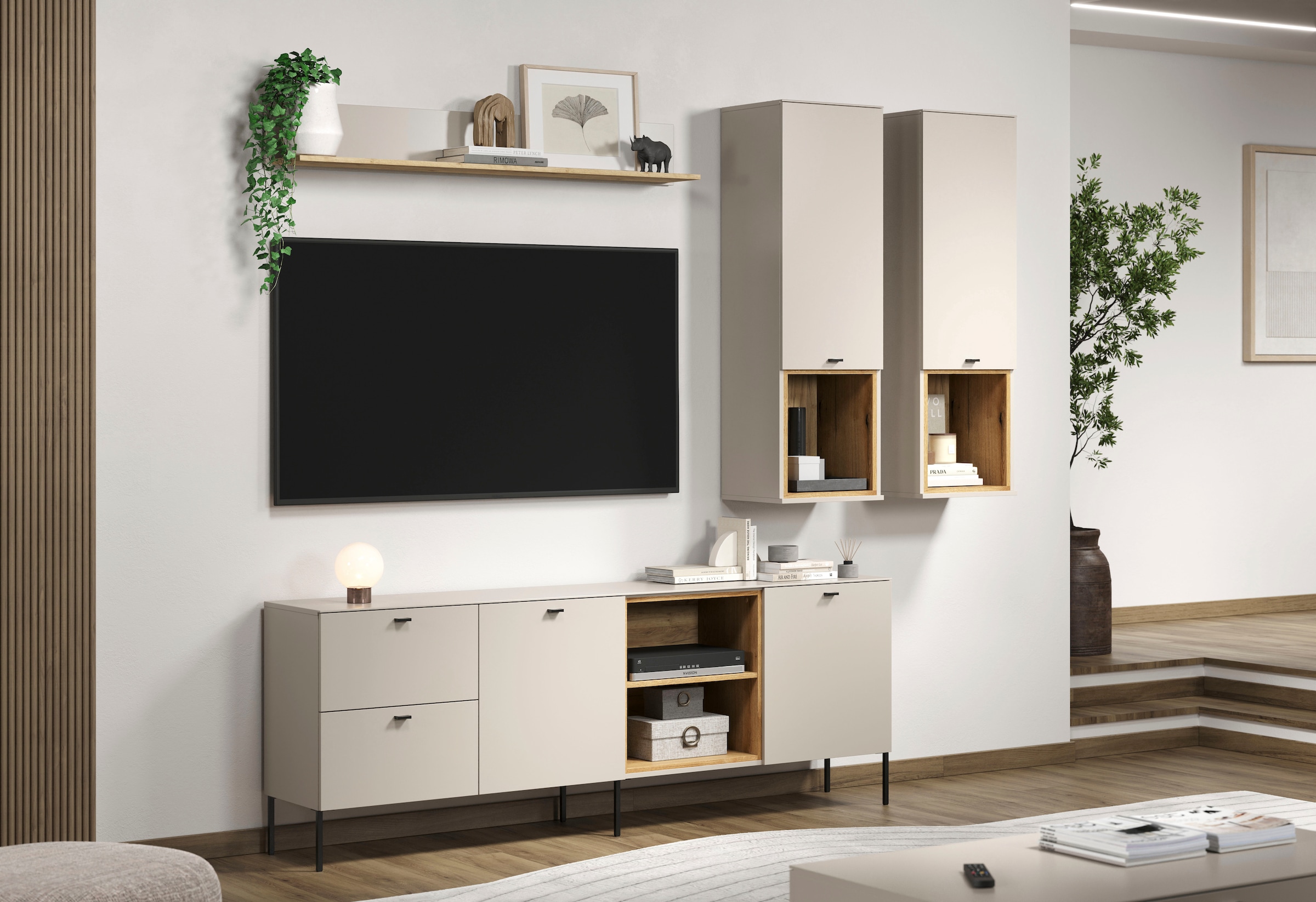 Places of Style Wandboard »San Pedro«, (1 St.), Wandboard mit Ablage - (B/T/H) 140/22/20 cm