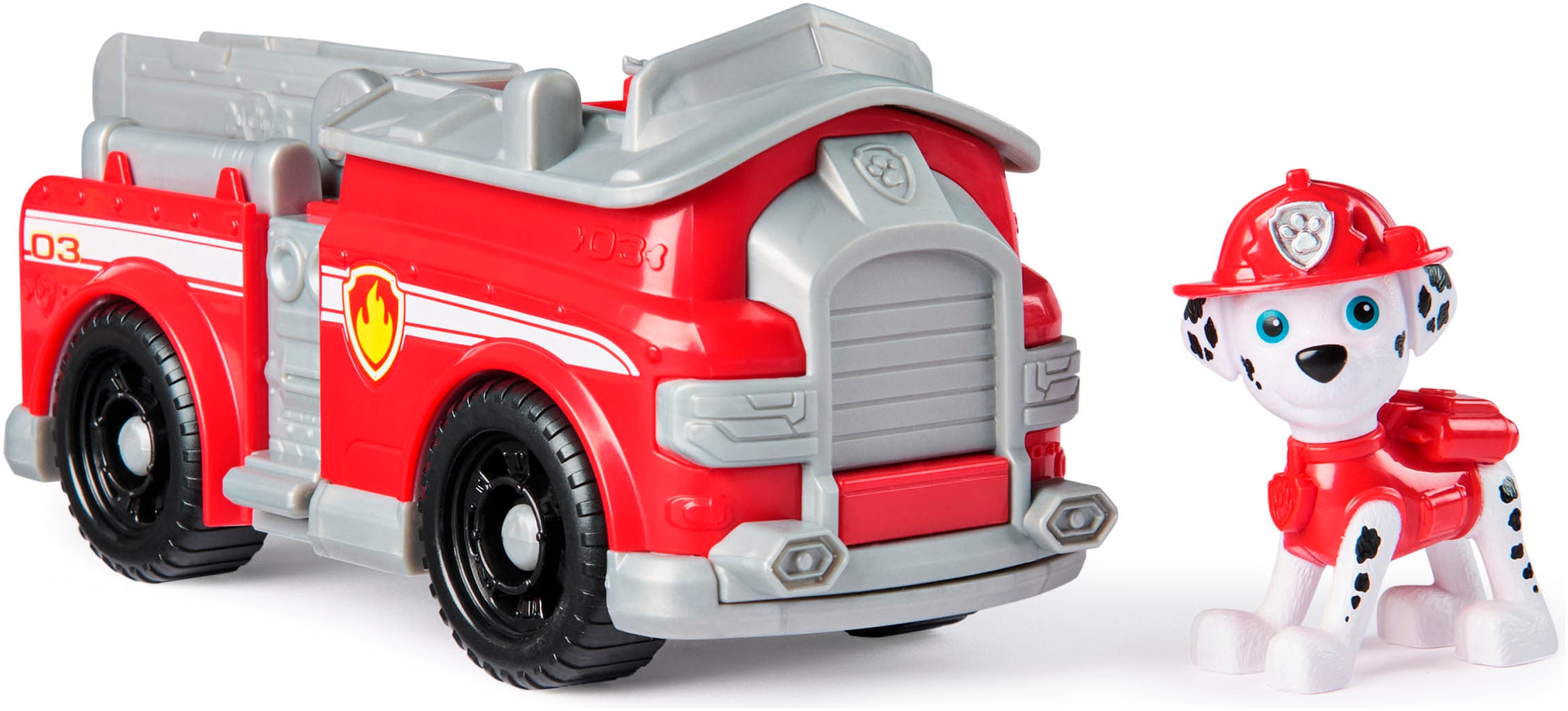 Spin Master Spielzeug-Auto "PAW Patrol, Sust. Basic Vehicle Marshall" zum Teil aus recycelten Material