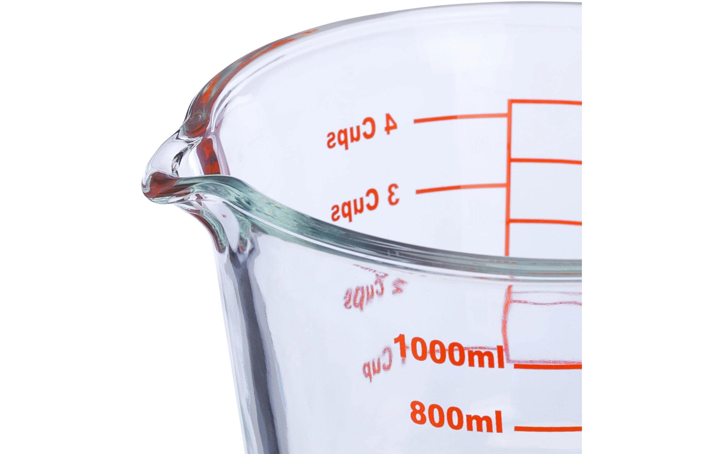 relaxdays Messbecher »1 l«, Glas, (1 St.)