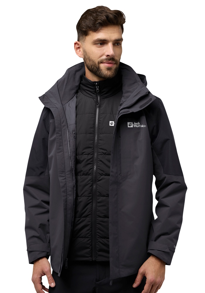 Jack Wolfskin 3-in-1-Funktionsjacke »ROMBERG 3IN1 JKT M« mit Kapuze