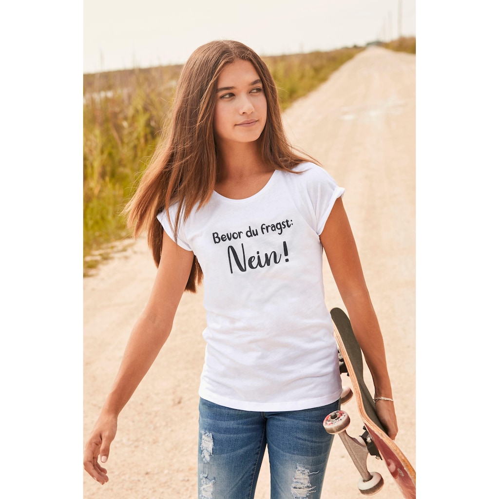 KIDSWORLD T-Shirt »Bevor Du fragst:  NEIN!«