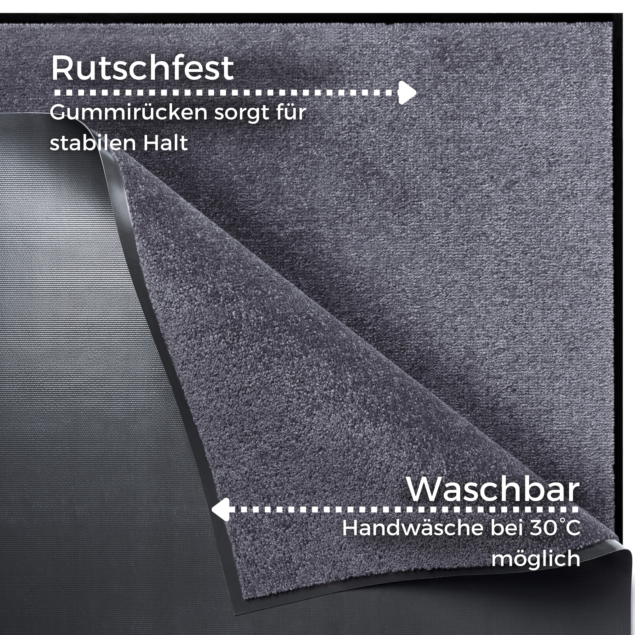 HANSE Home Fussmatte »Triton«, rechteckig, 7 mm Höhe, Schmutzfangmatte, Türmatte, In- und Outdoor, Läufer, waschbar