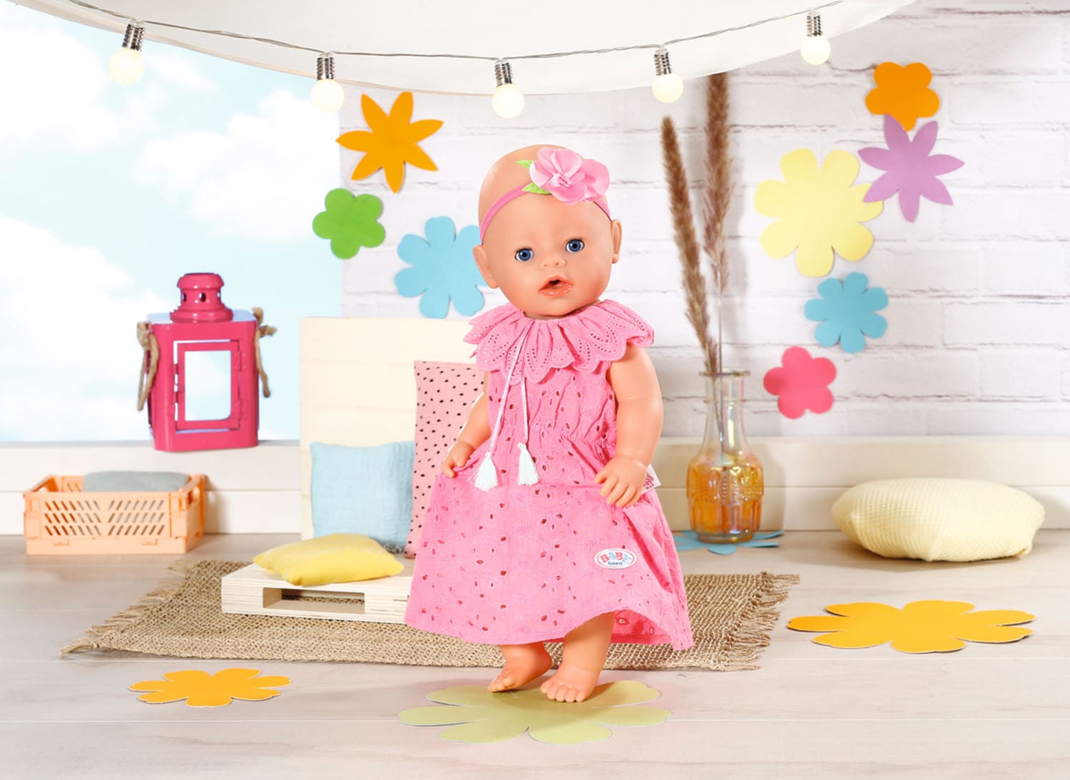 Baby Born Puppenkleidung »Trendy Blumenkleid, 43 cm«, mit Kleiderbügel