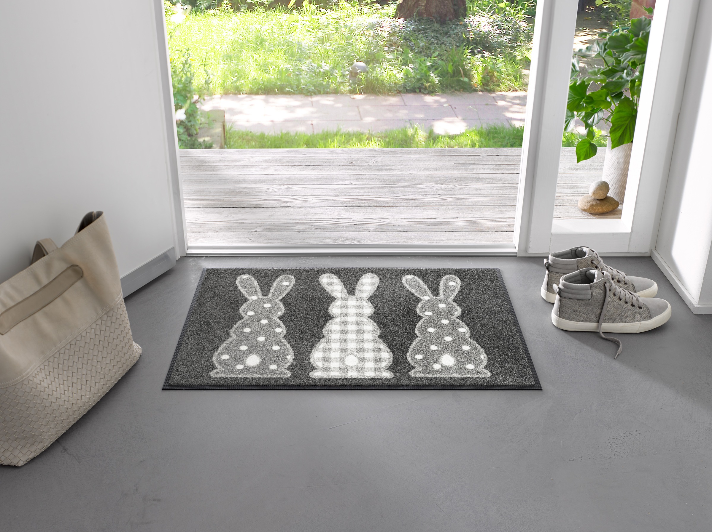wash+dry by Kleen-Tex Fußmatte "Bunny Trio" rechteckig 7 mm Höhe