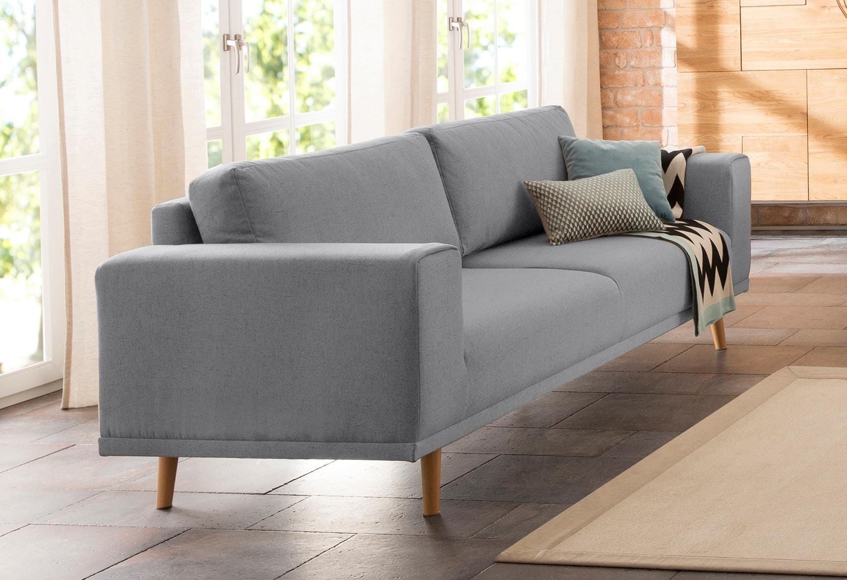 Home affaire 3-Sitzer »Lasse«, im scandinavischem Stil mit Holzfüssen
