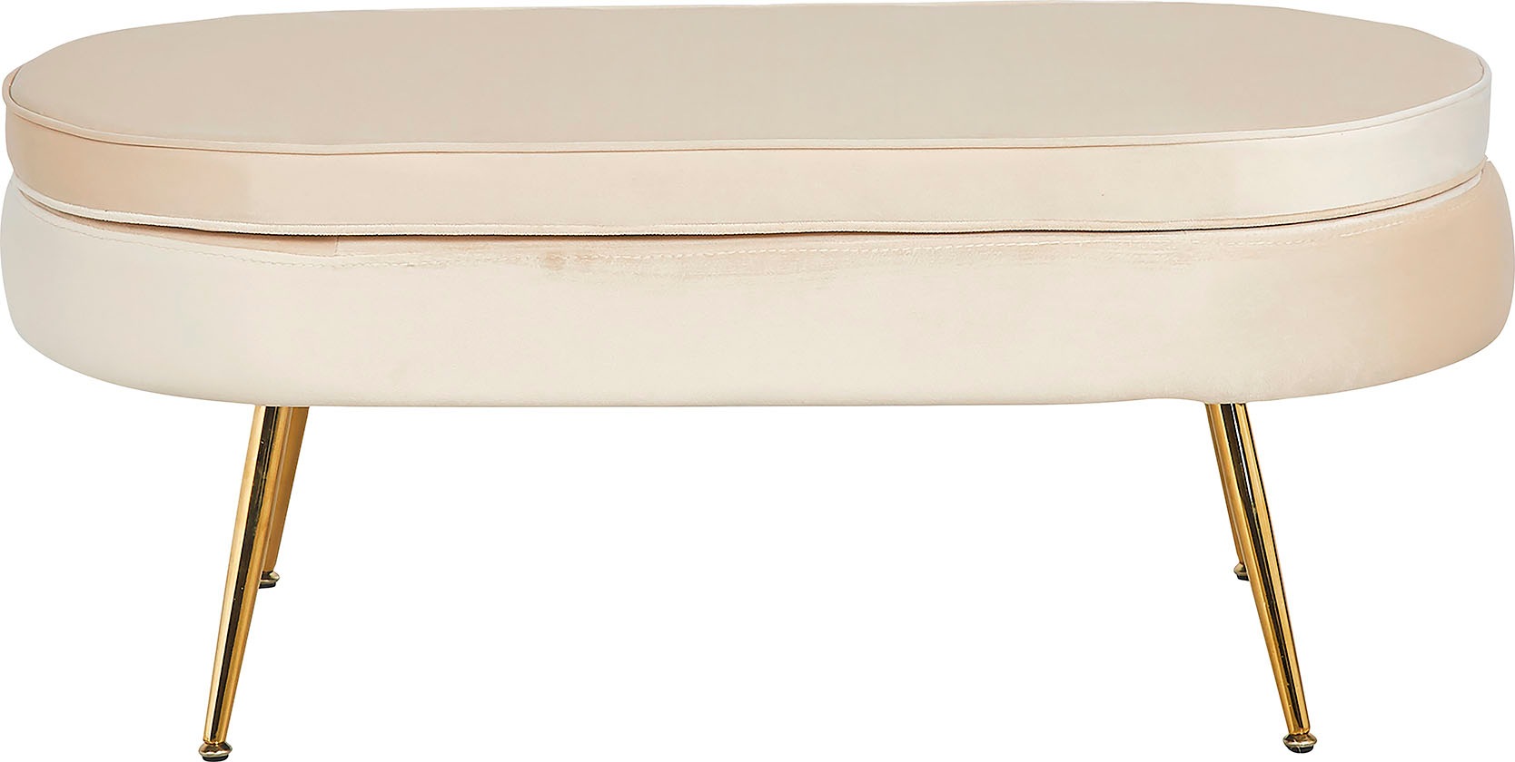 SalesFever Polsterhocker »Clam«, oval, Breite 99 cm