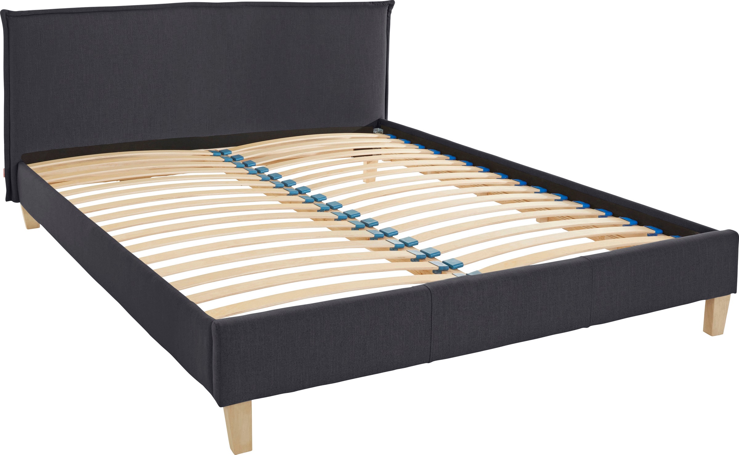 GOODproduct Polsterbett »Heddi«, in 5 Breiten: von 90cm-200cm, Biese am Kopfteil, Strukturstoff
