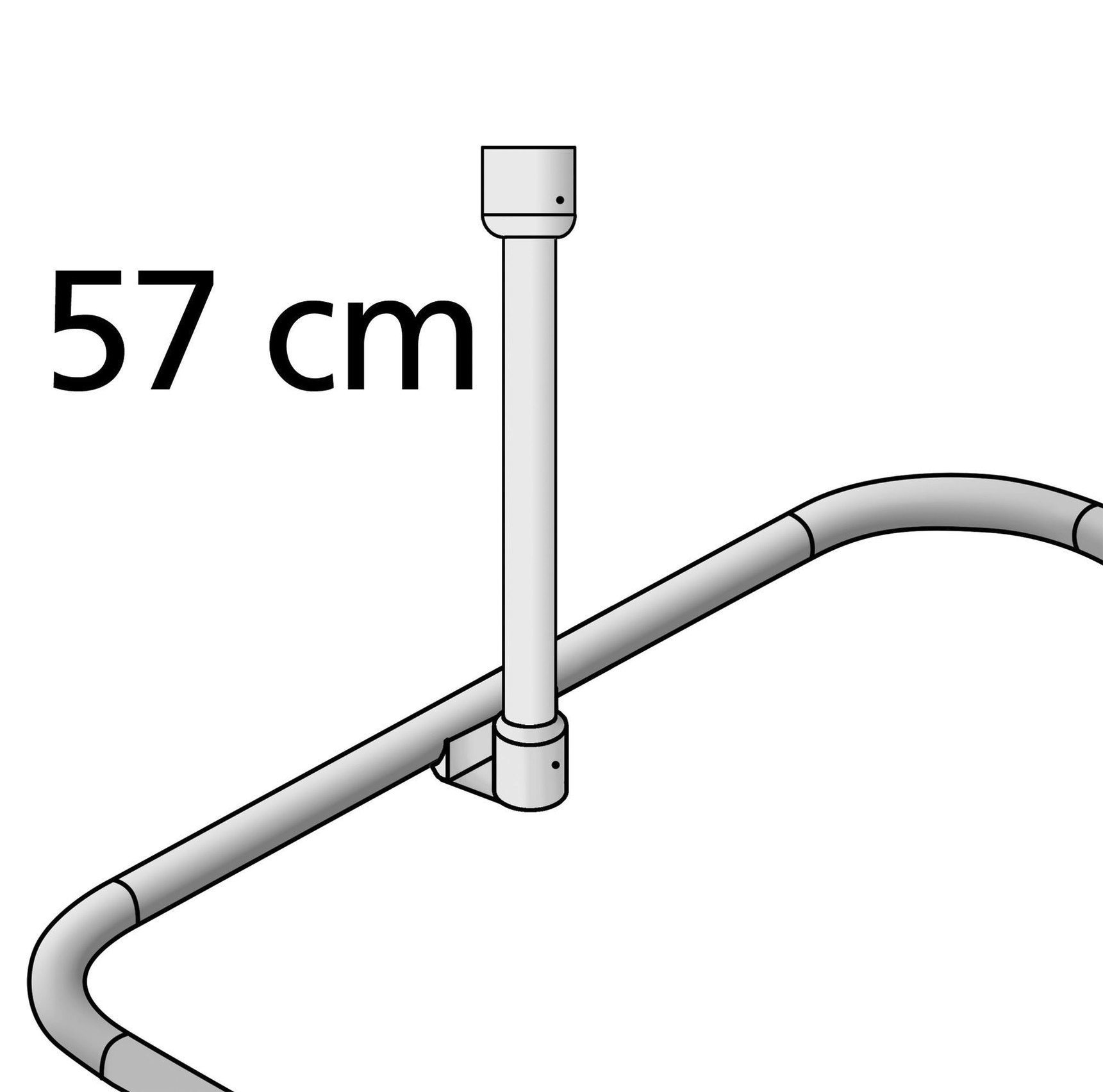 WENKO Duschvorhangstange, Fixmass