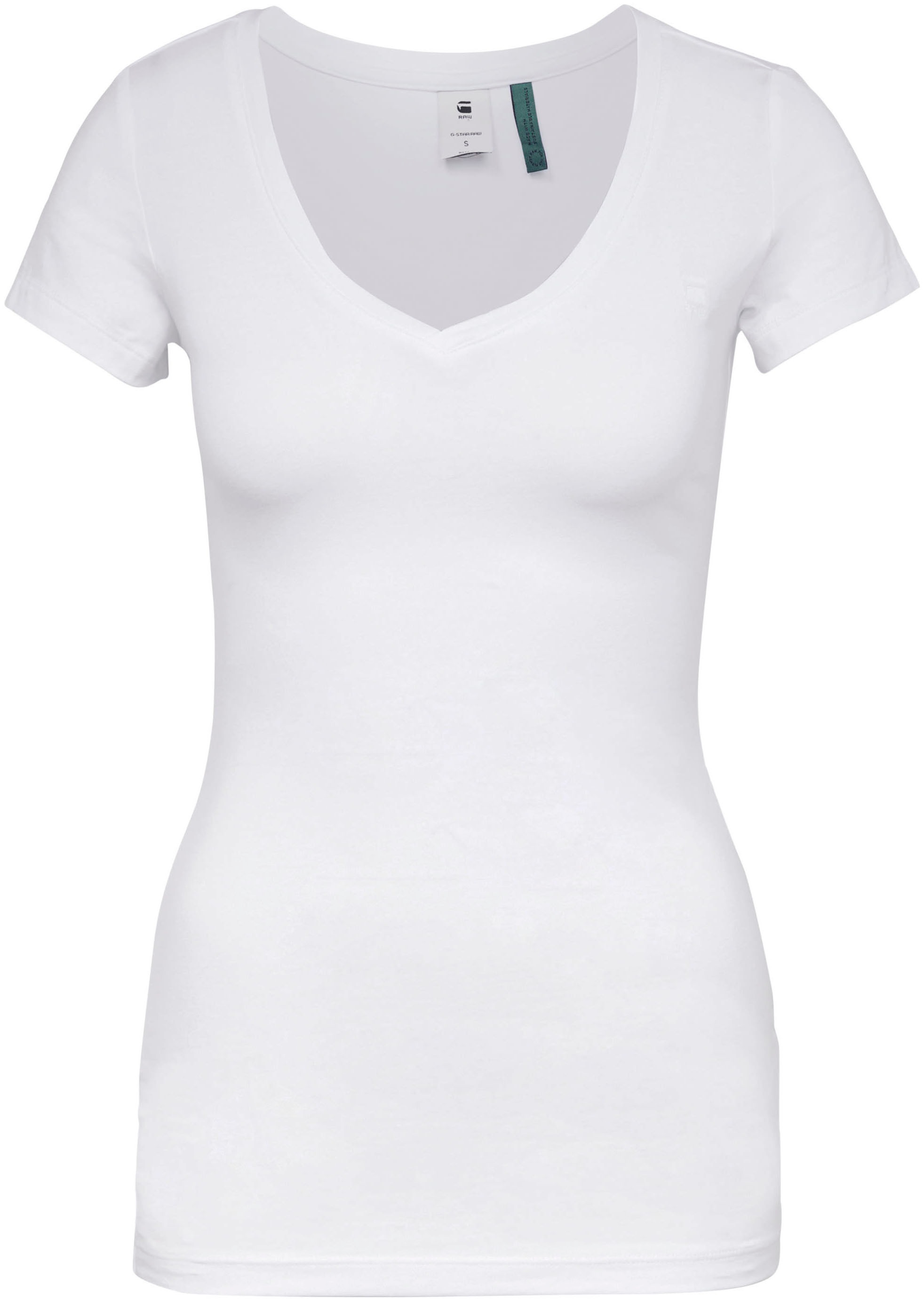 G-Star RAW V-Shirt cap Schweiz kleinem v mit online vorne »Base sl«, t bei Jelmoli-Versand shoppen wmn Logodruck