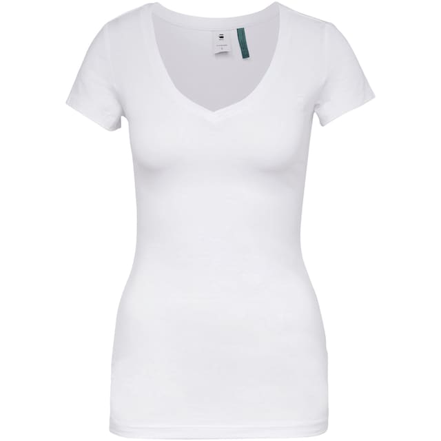 G-Star RAW V-Shirt »Base v t wmn cap sl«, mit kleinem Logodruck vorne  online shoppen bei Jelmoli-Versand Schweiz