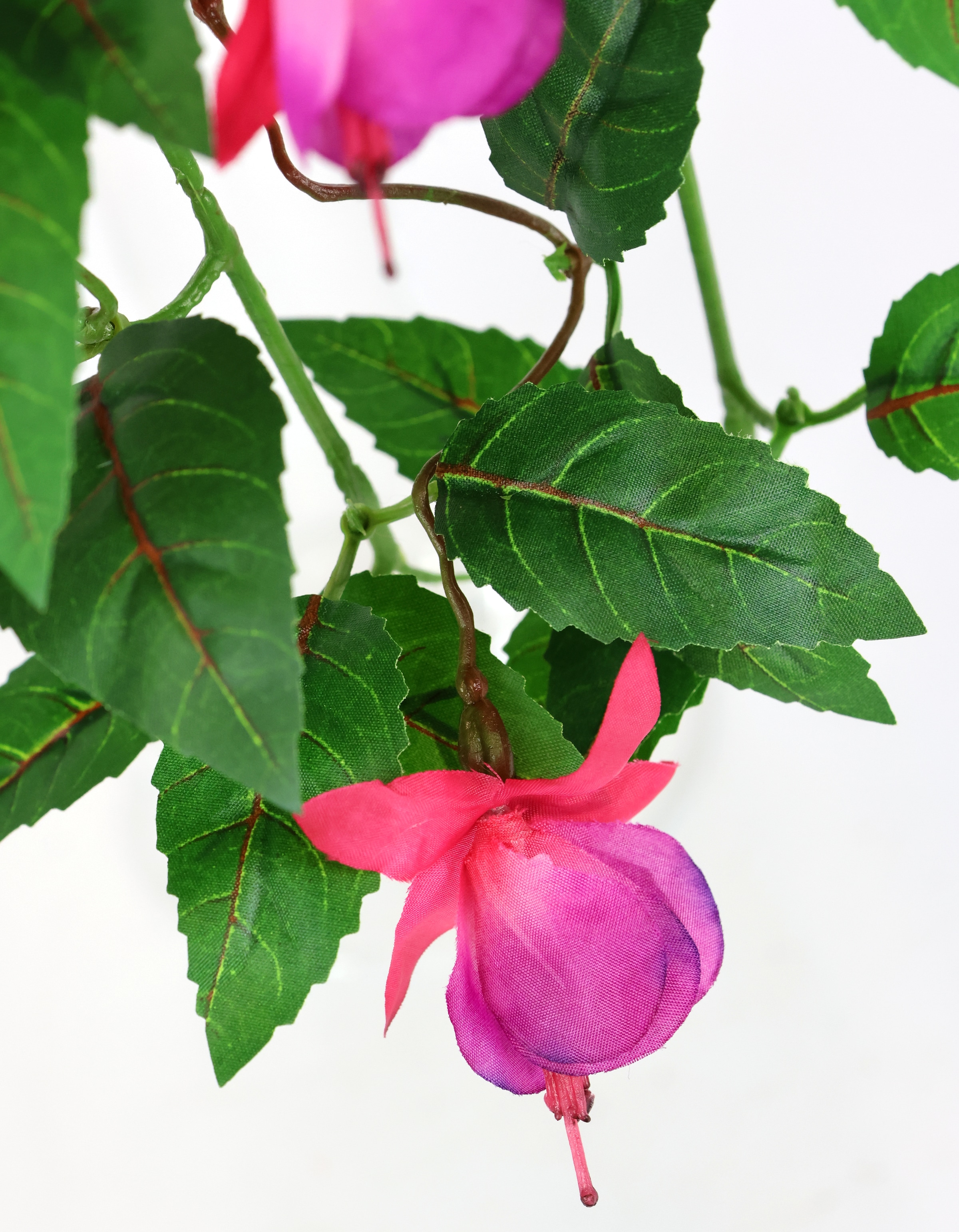 I.GE.A. Kunstpflanze »Kunstblume Fuchsie«, Dekoblume Hängende Blumen mit Blüten Künstliche Blumen Hängeblume