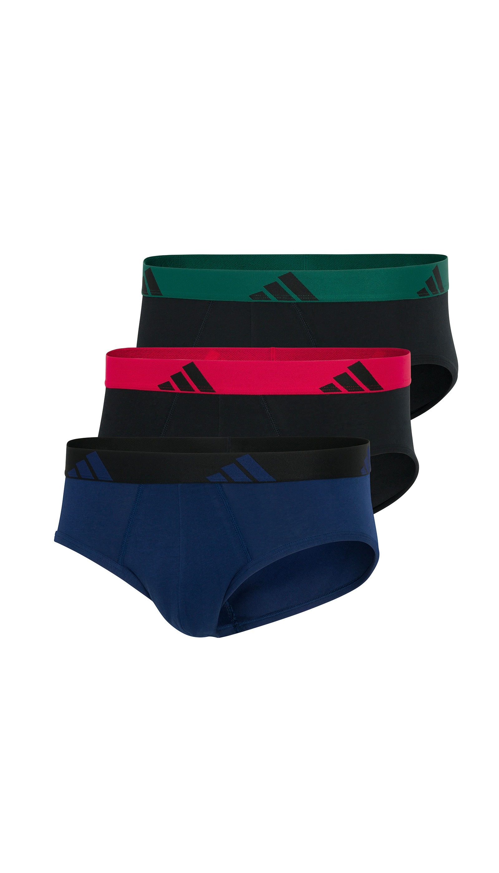 adidas Sportswear Slip »Active Flex Cotton« 3er Pack, elastisch, Logo-Bund, scheuerfreies Tragegefühl, ohne Eingriff