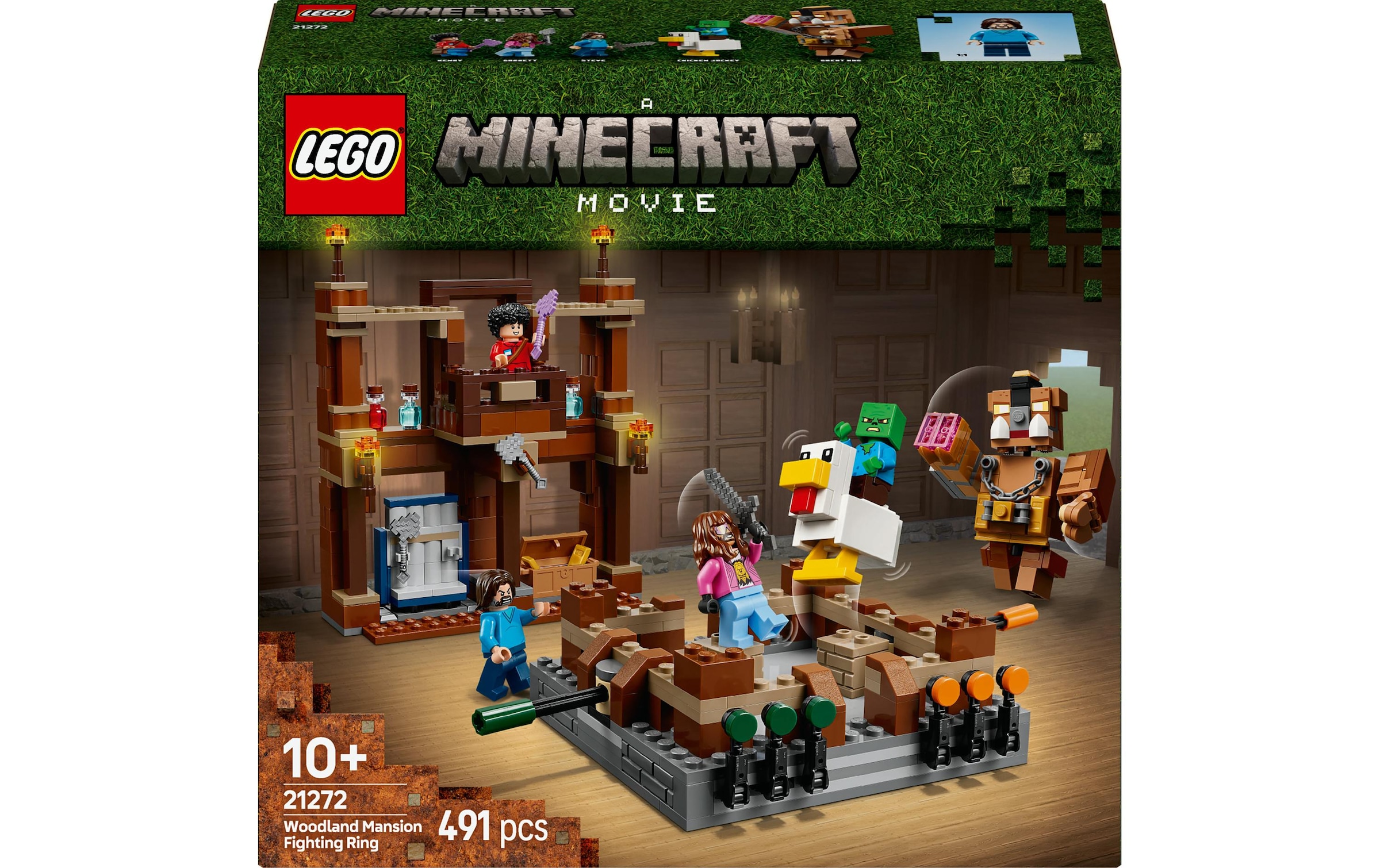 LEGO® Spielbausteine »Minecraft Waldanwesen mit Boxring 21272«, (491 St.)