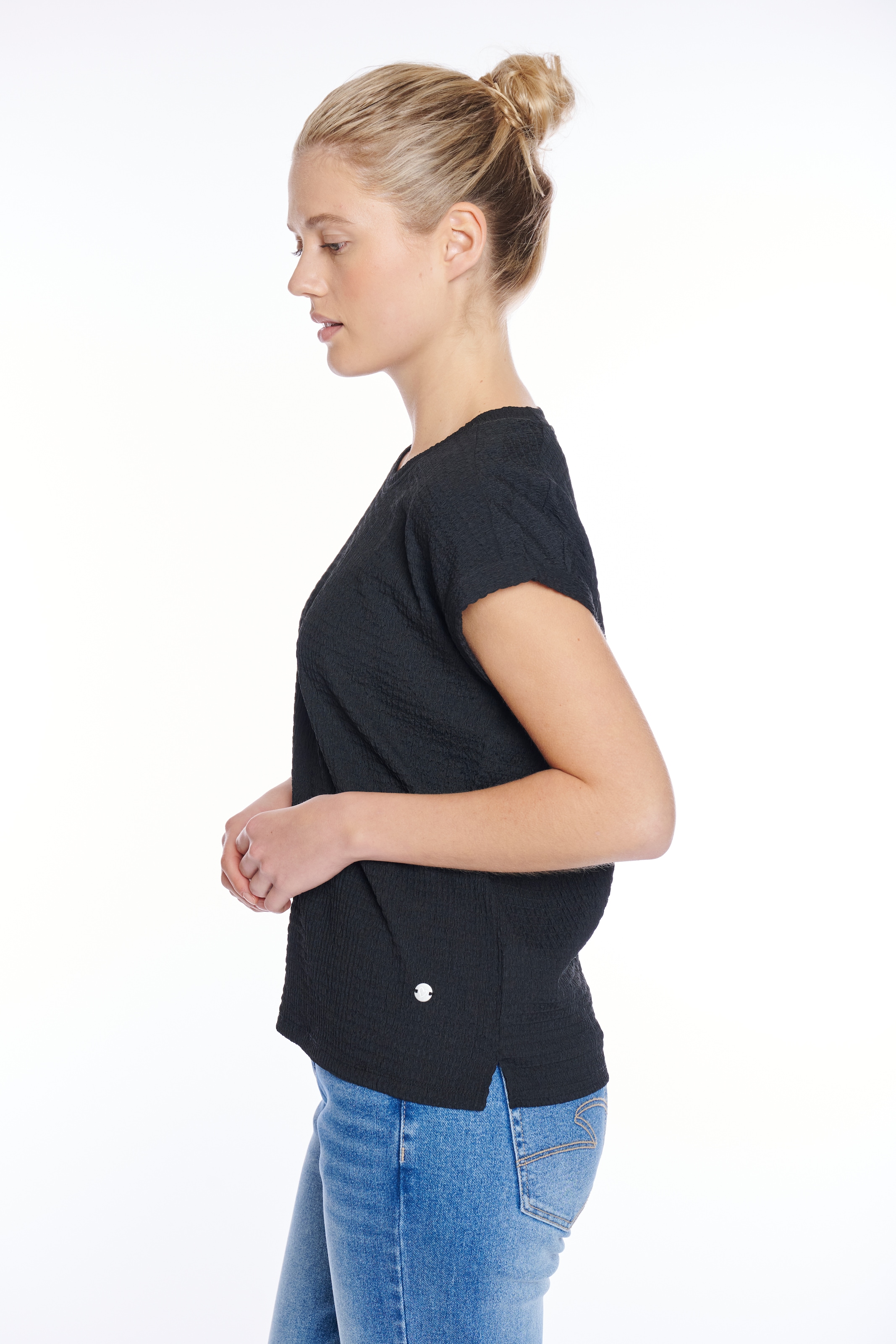 ZABAIONE Kurzarmshirt »Al44legra«, Crinkle-Ware
