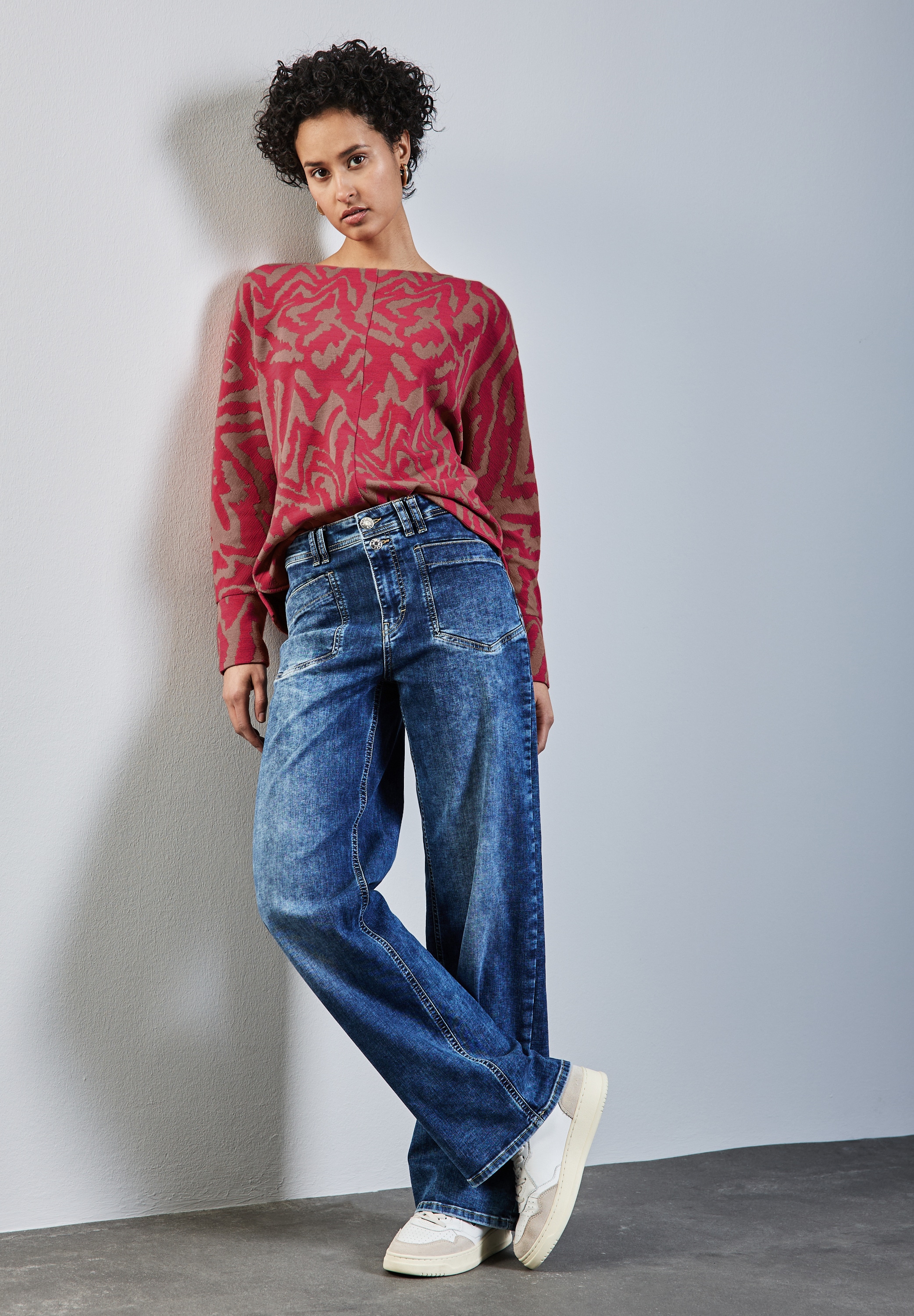 STREET ONE Jacquardpullover, mit Two-Tone Jacquard