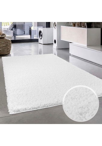Carpet City Hochflor-Teppich »Shaggi uni 500«, rechteckig, Shaggy-Teppich, Uni Farben,... kaufen