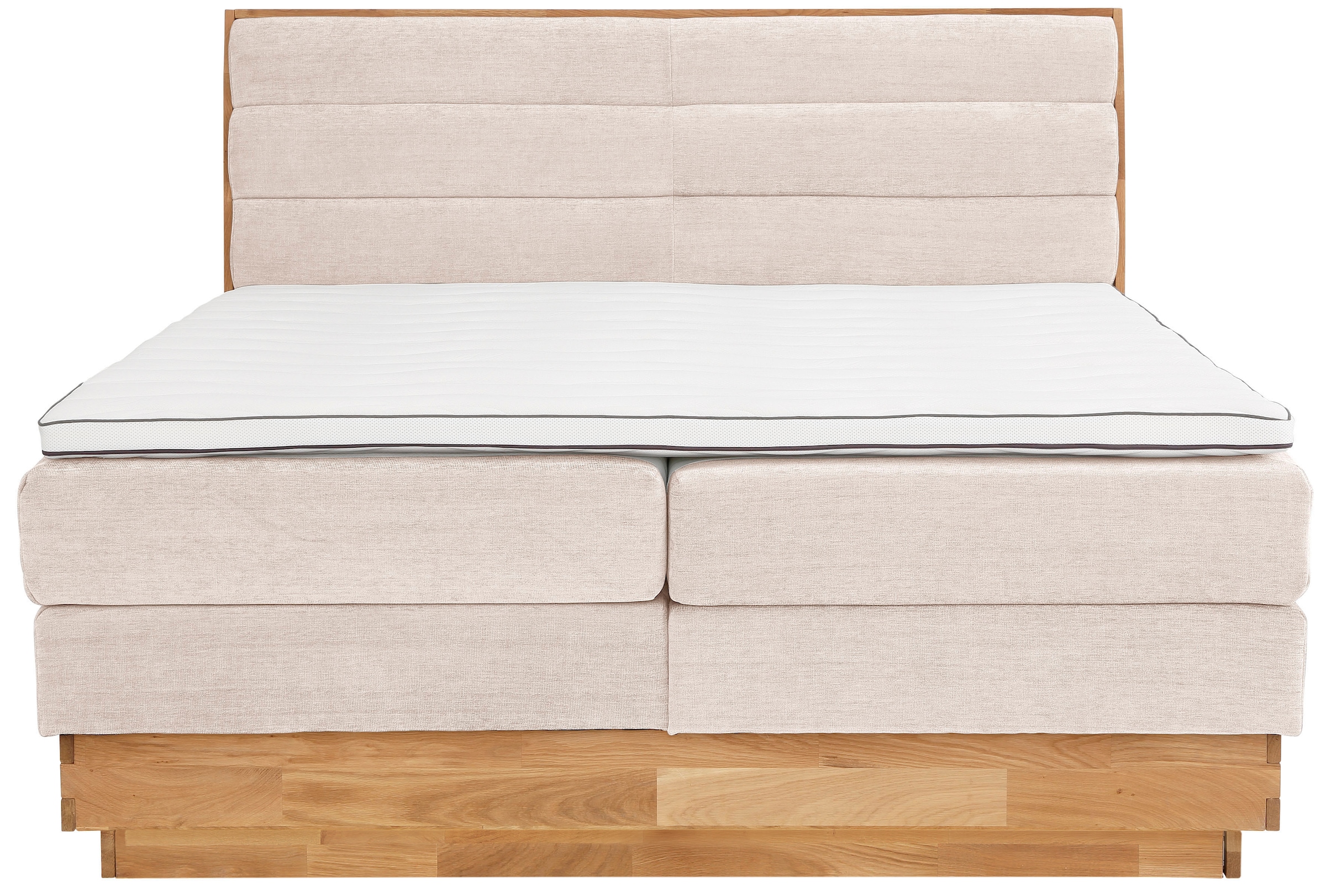 GOODproduct Boxspringbett »Jenna«, ohne LED-Beleuchtung, mit zertifizierten, recycelten Bezugsstoffen