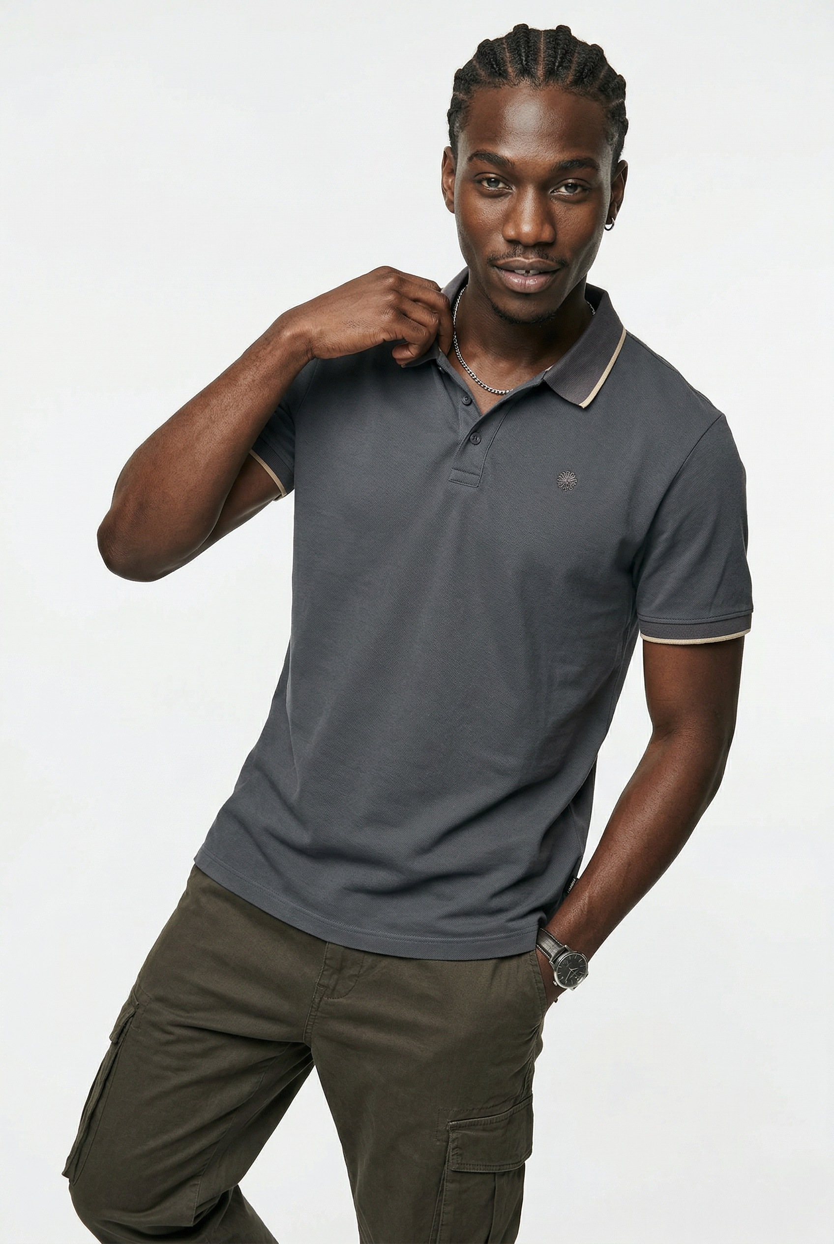 Blend Poloshirt "BHEDIN POLO S/S" mit Polokragen, aus Baumwolle und Jersey, Regular Fit, Kurzarm