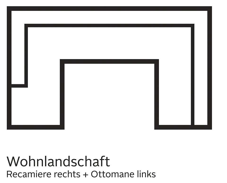 TRENDMANUFAKTUR Wohnlandschaft »Indie, toller Sitzkomfort, aufwendige Detailverarbeitung, U-Form«, wahlweise mit Bettfunktion