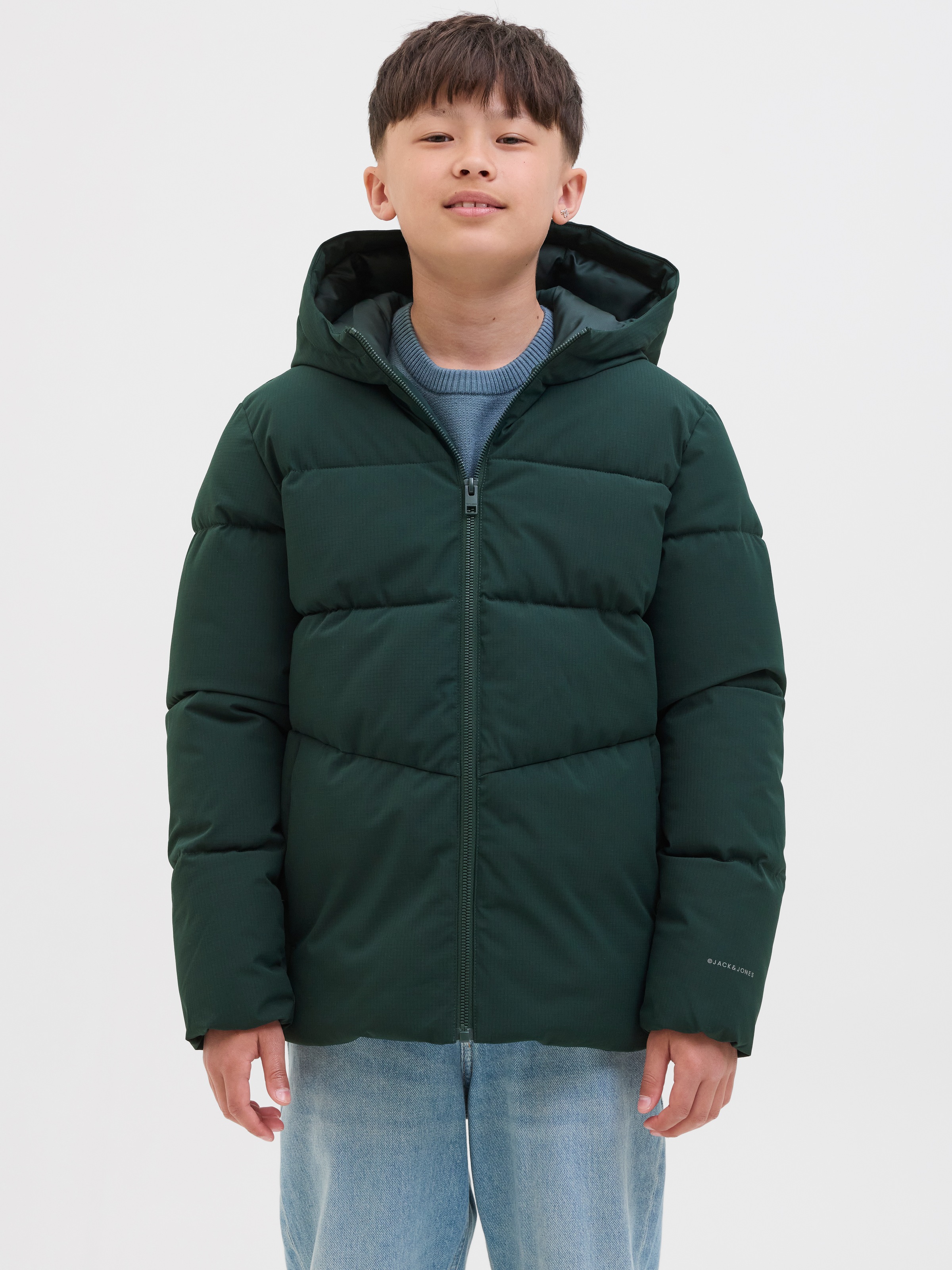 Jack & Jones Junior Steppjacke »JJGLOBAL PUFFER JACKET JNR« mit Kapuze