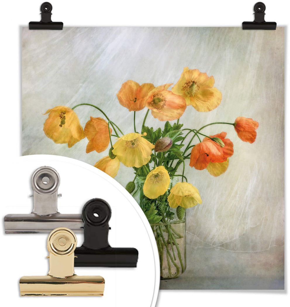 Wall-Art Poster »Mohnblumen Orange Gelb«, online St.), | ohne Bilderrahmen Poster (1 Blumen, shoppen Jelmoli-Versand