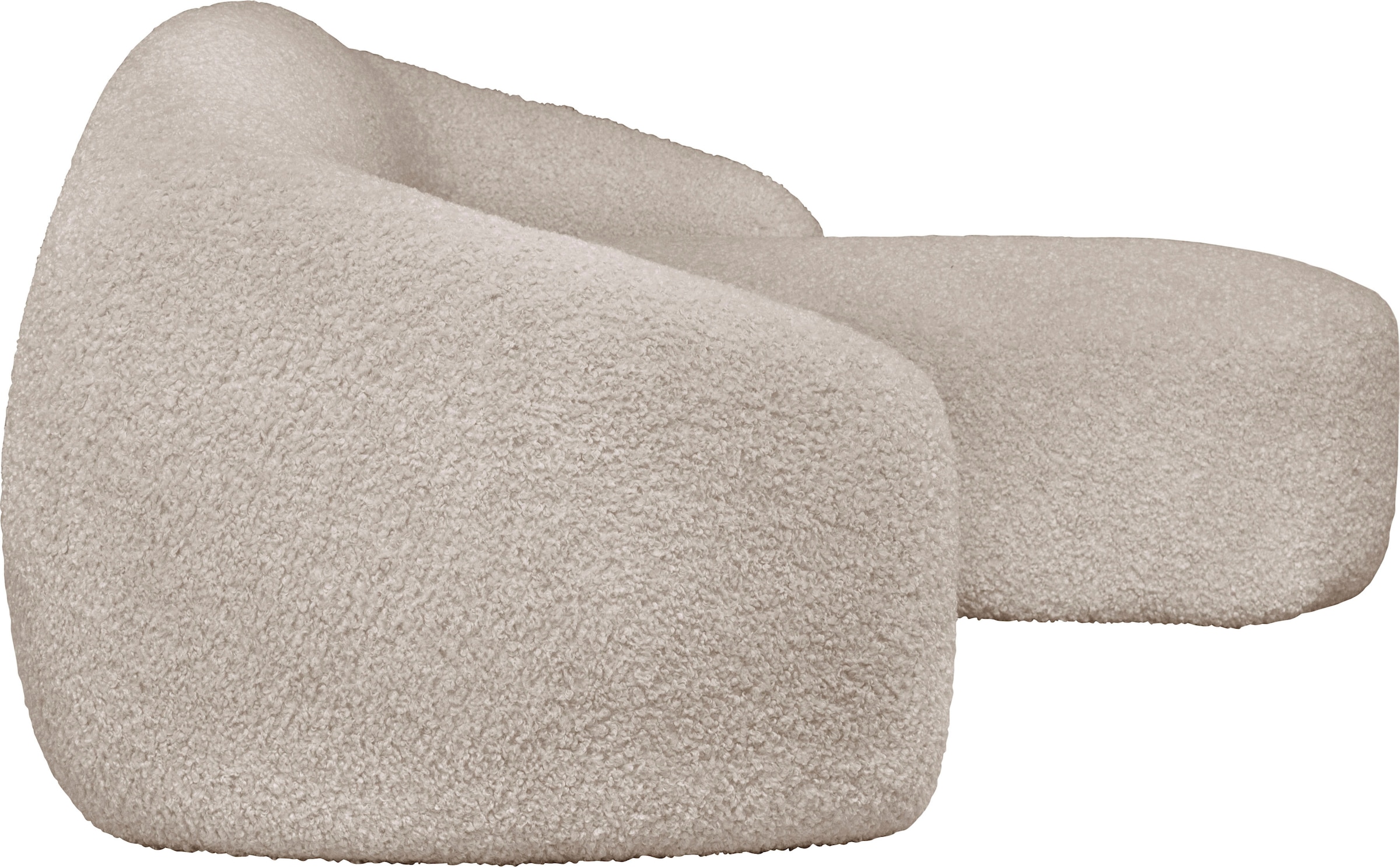 LeGer Home by Lena Gercke Ecksofa »L-Form, Designersofa, organische Form, Masse B/T/H: 255/170/81 cm«, mit Wellenunterfederung, auch in Bouclé, Recamiere rechts/links