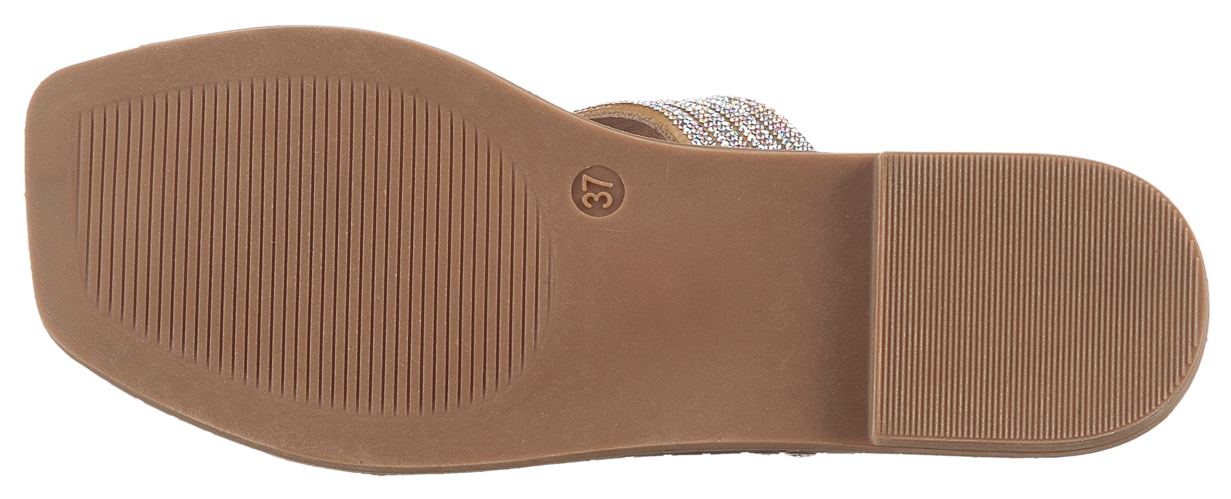 Aniston SHOES Pantolette, Flat, Sommerschuh, Strandschuh, Glitzersteine - NEUE KOLLEKTION