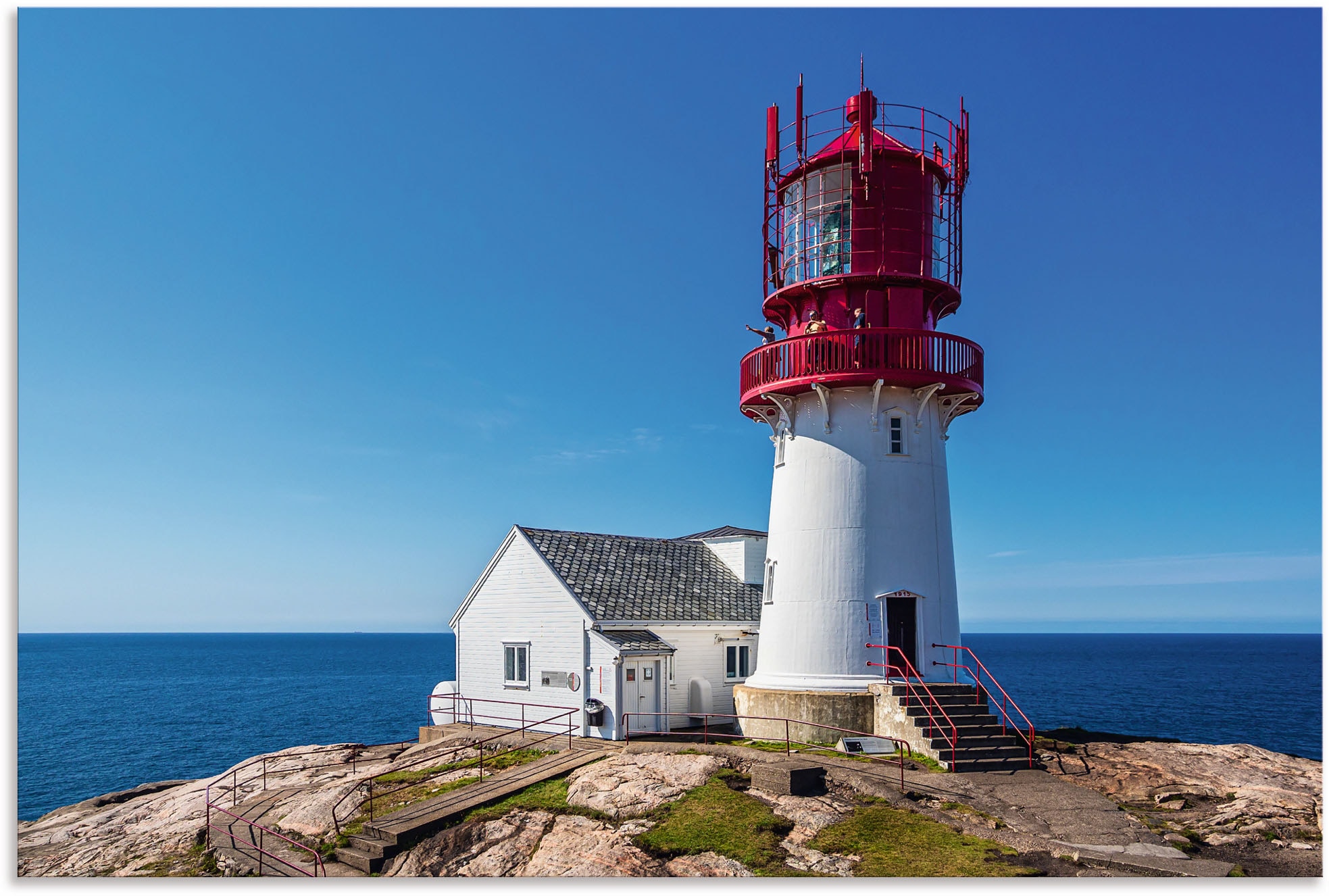 Artland Alu-Dibond-Druck »Der Leuchtturm Lindesnes Fyr in Norwegen«, Gebäude, (1 St.), für Innen- und Aussenbereich geeignet, Outdoorbild