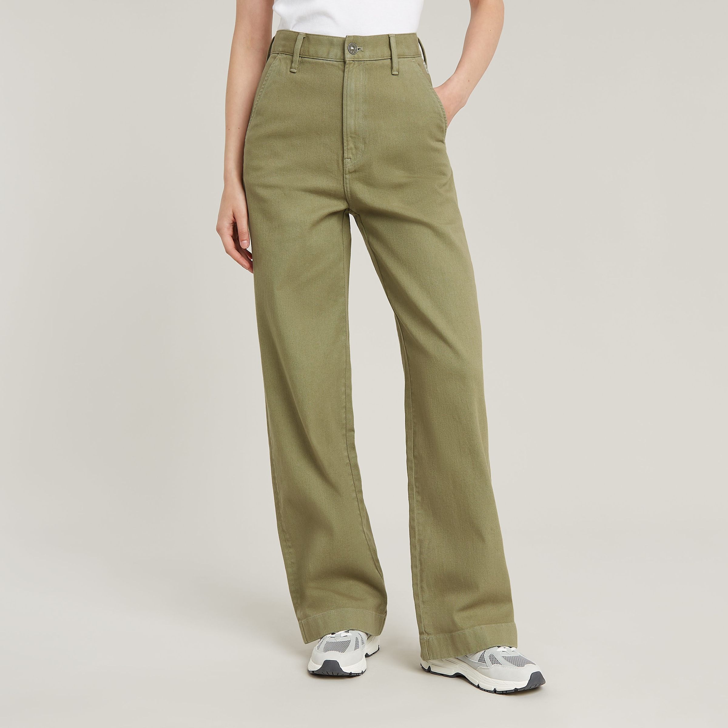 G-STAR Chinohose »Deck 2.0 High Loose Chino wmn« mit Paspeltaschen