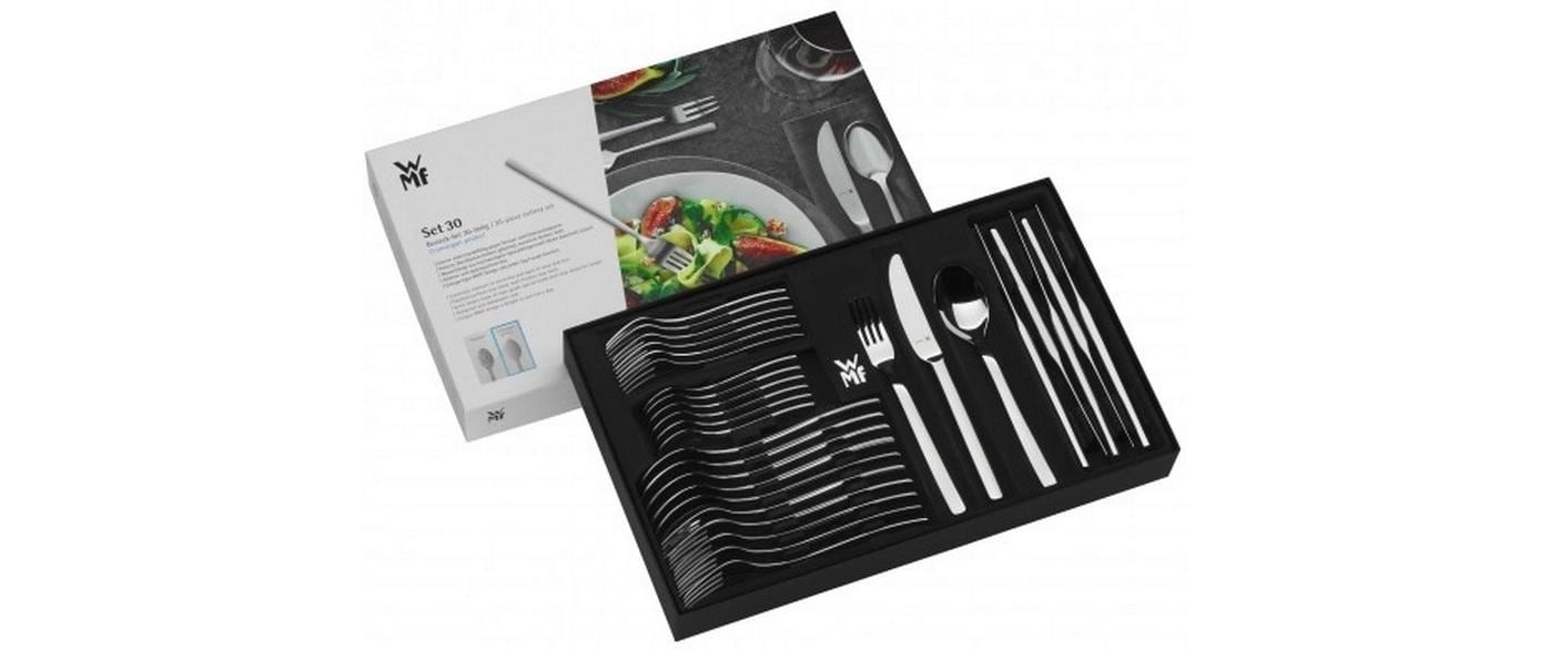 WMF Besteck-Set »Sonic 30-teilig, Silberfarben«, (30 tlg.)