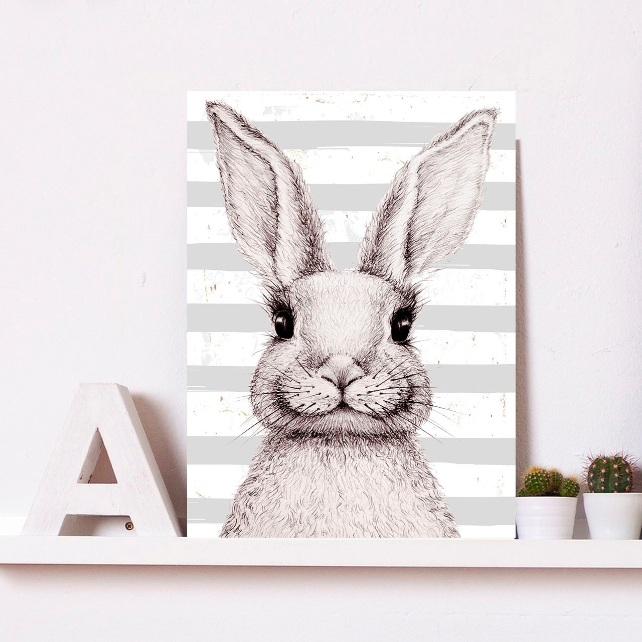 queence Metallbild »Gala«, Hase, (1 St.), Stahlschilder