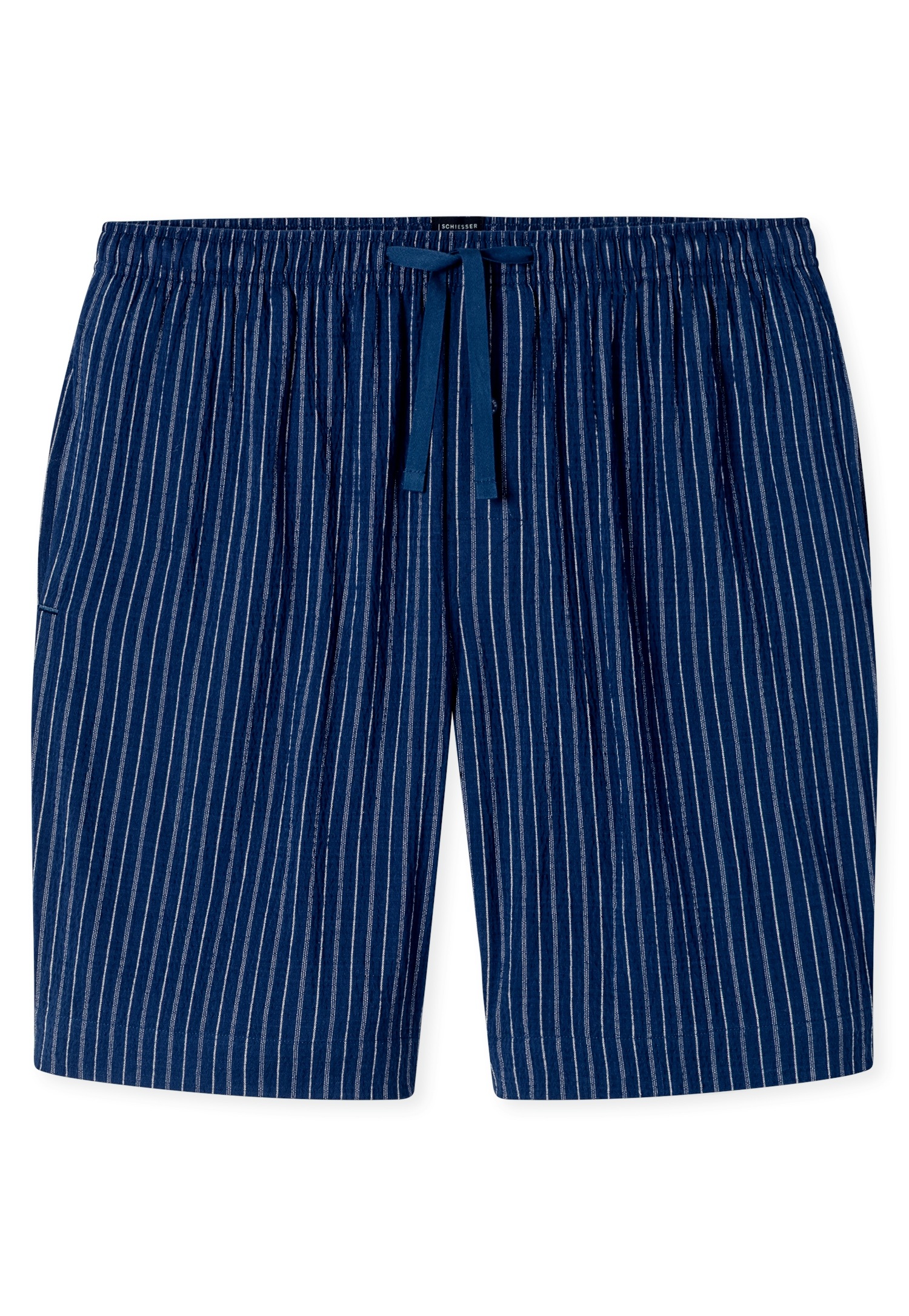 Bermuda Webware Seersucker navy gestreift - Mix+Relax 56