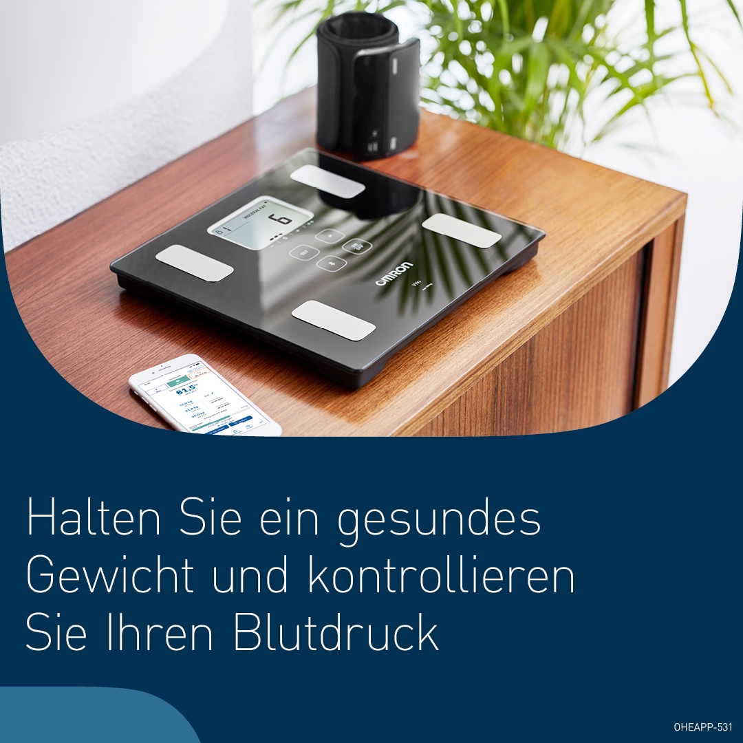 Omron Körper-Analyse-Waage »VIVA HBF-222T-EBK«, mit kostenloser App