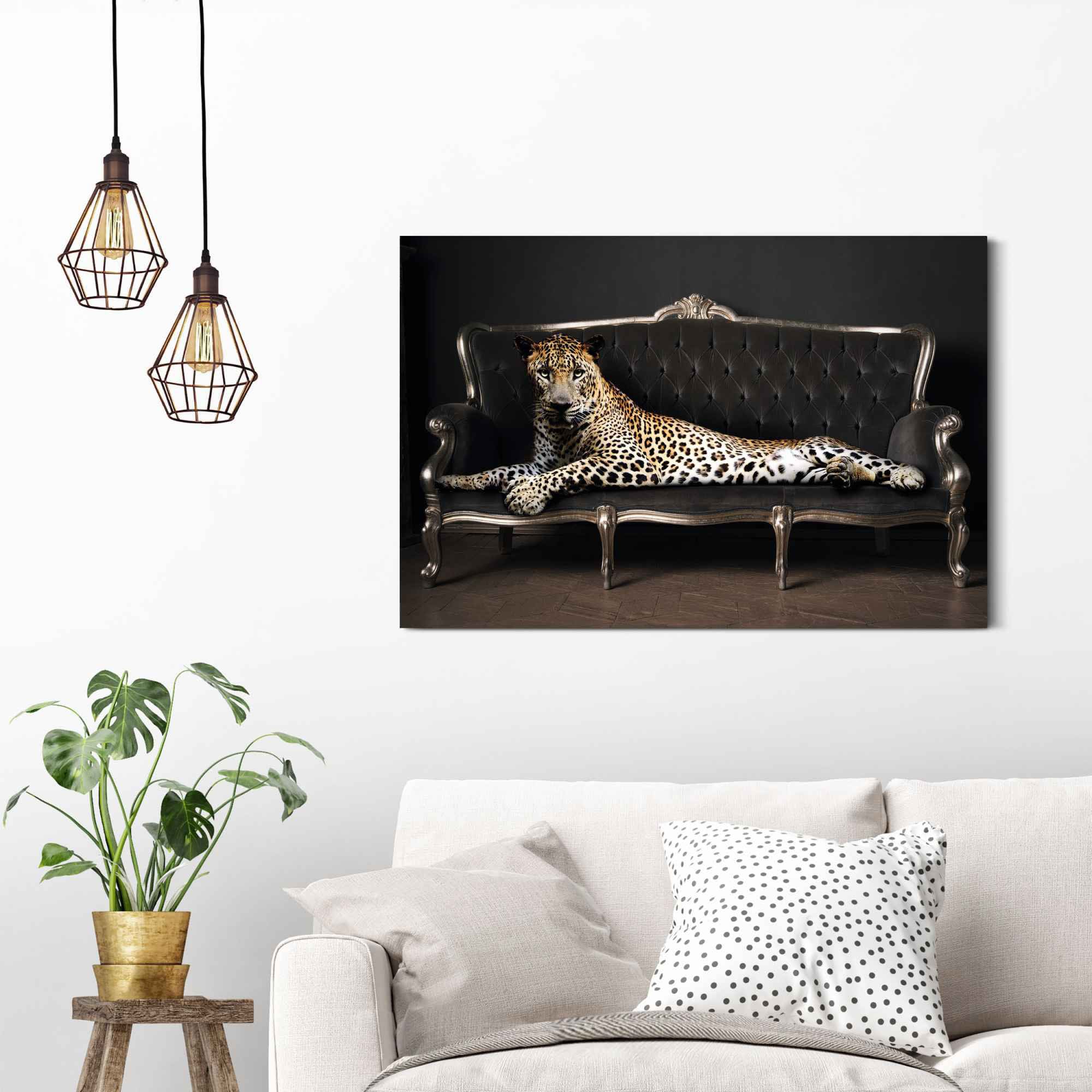 ❤ Reinders! Wandbild »Wandbild im (1 Luxus - Panther Leopard, Shop - Leopard Relax«, Chic - Jelmoli-Online kaufen Liegend St.)