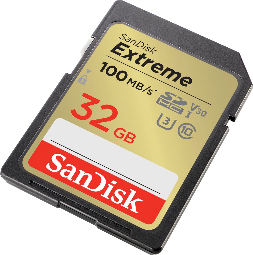 Sandisk Speicherkarte »Extreme 32GB«, (UHS Class 3 100 MB/s Lesegeschwindigkeit)