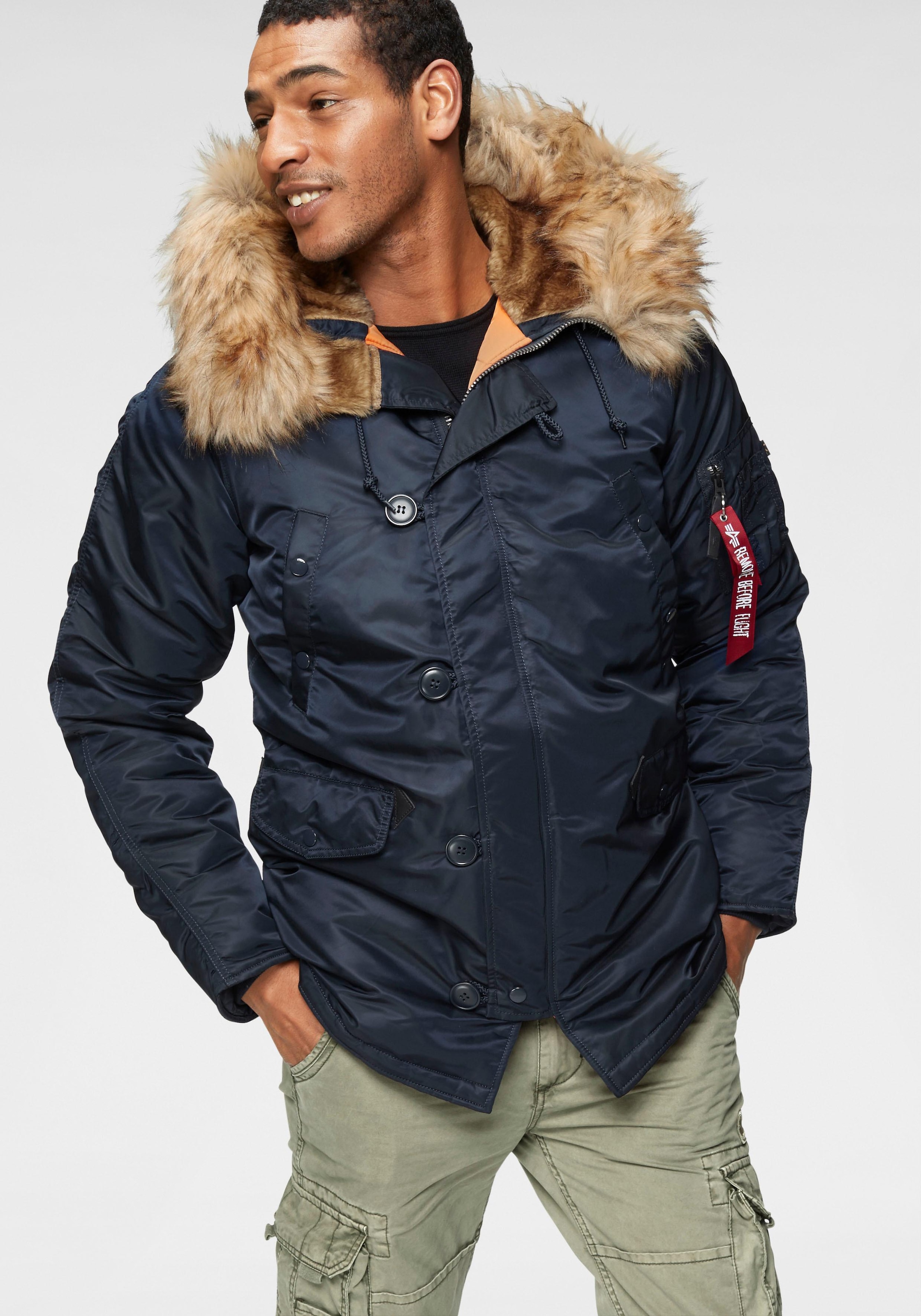 Alpha Industries Parka »N3B VF 59«, mit Kapuze, mit abnehmbarem Kunstfellkragen